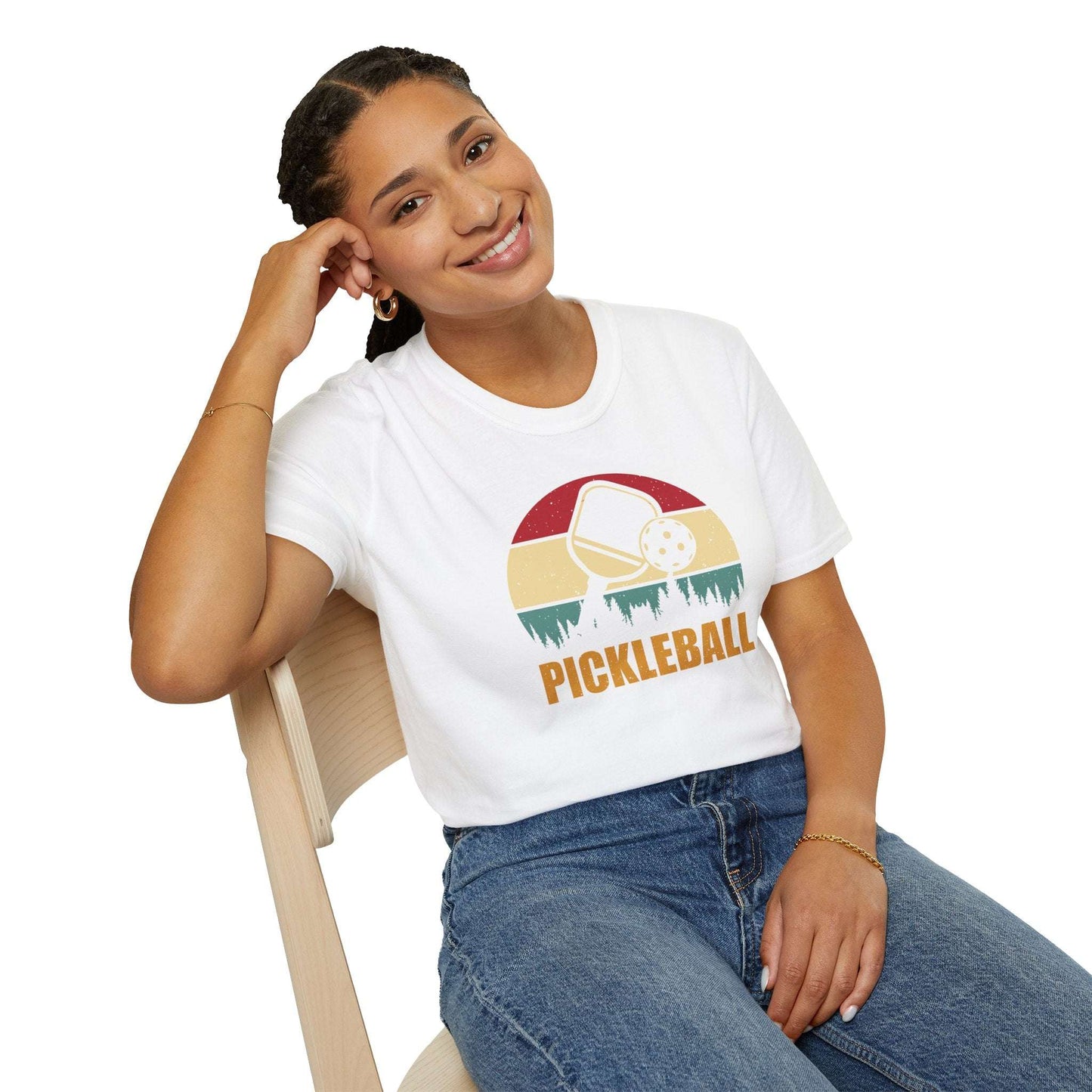 Women's Stylish Pickleball T-shirt - Pickleball Retro