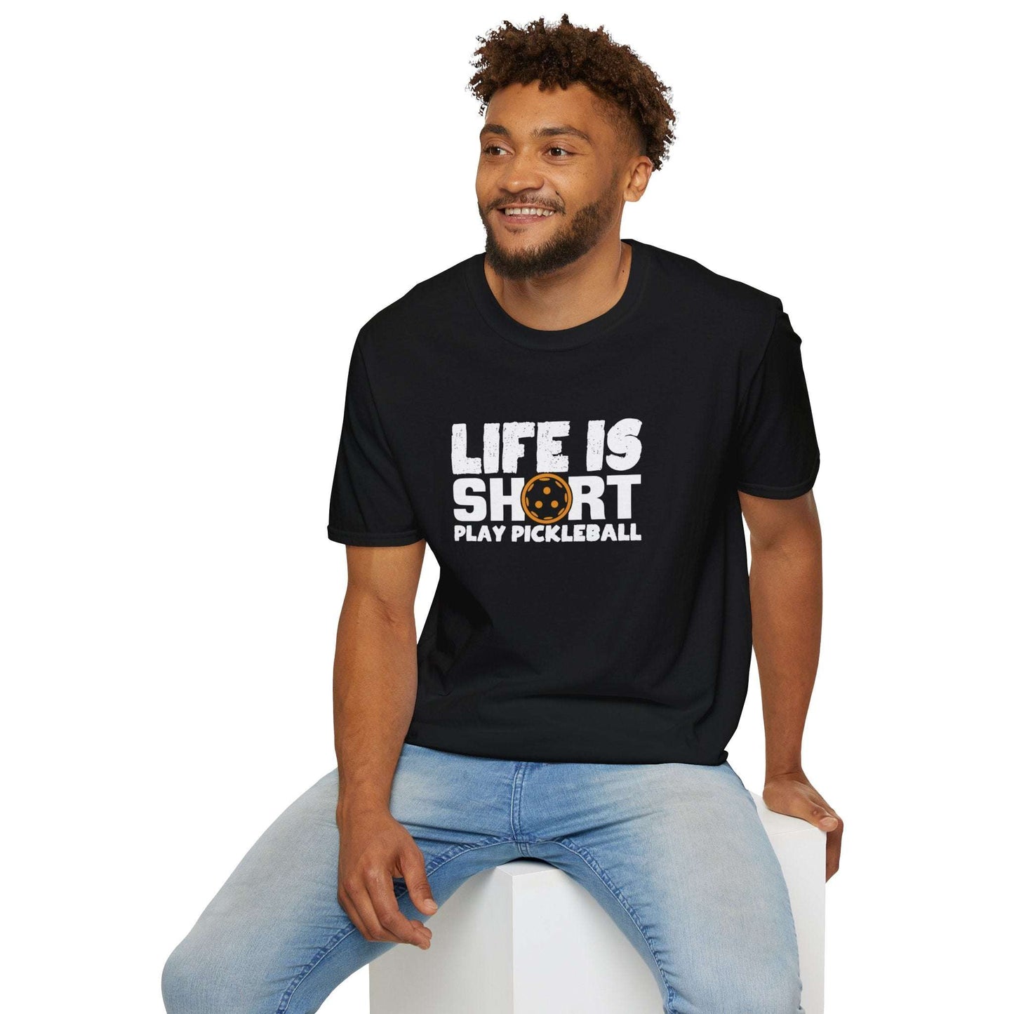 Men's Hilarious Pickleball T-shirt - Life Is Short Play Pickleball