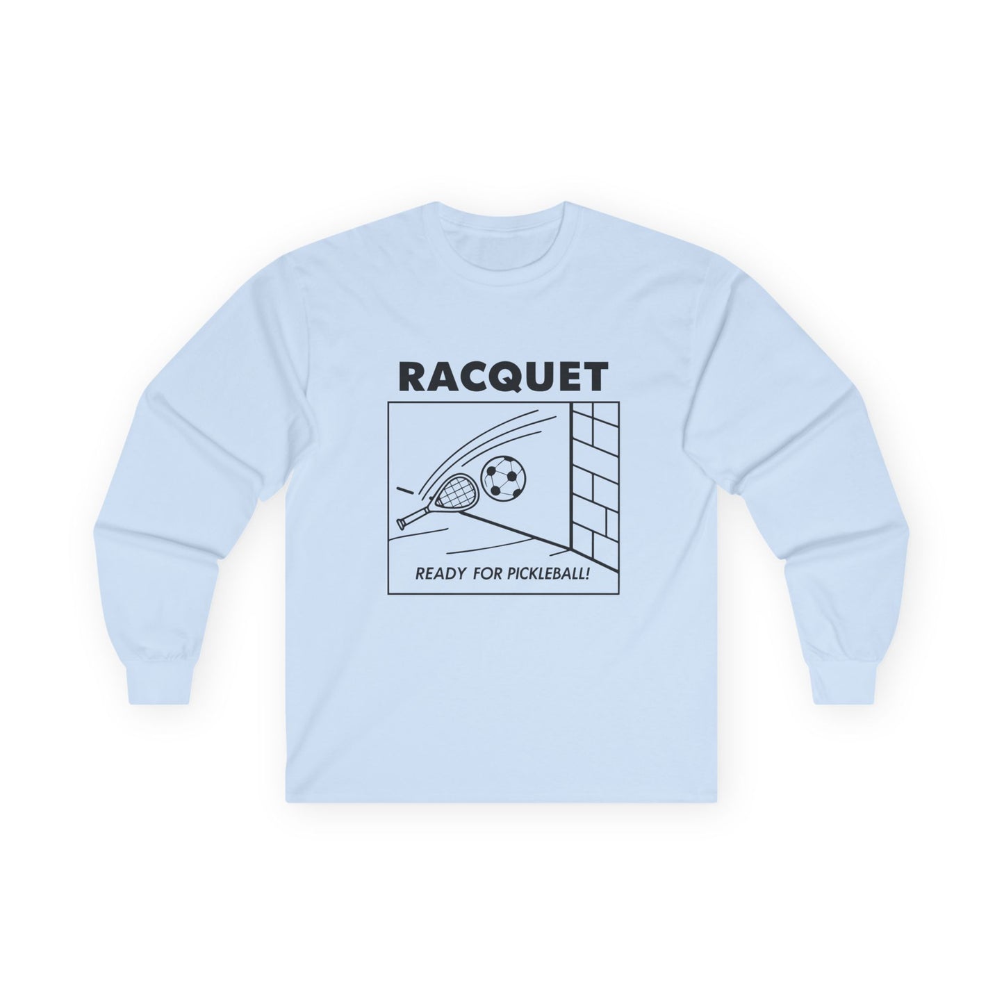 Men's Funny Pickleball Long Sleeves Top - Racquet Blue
