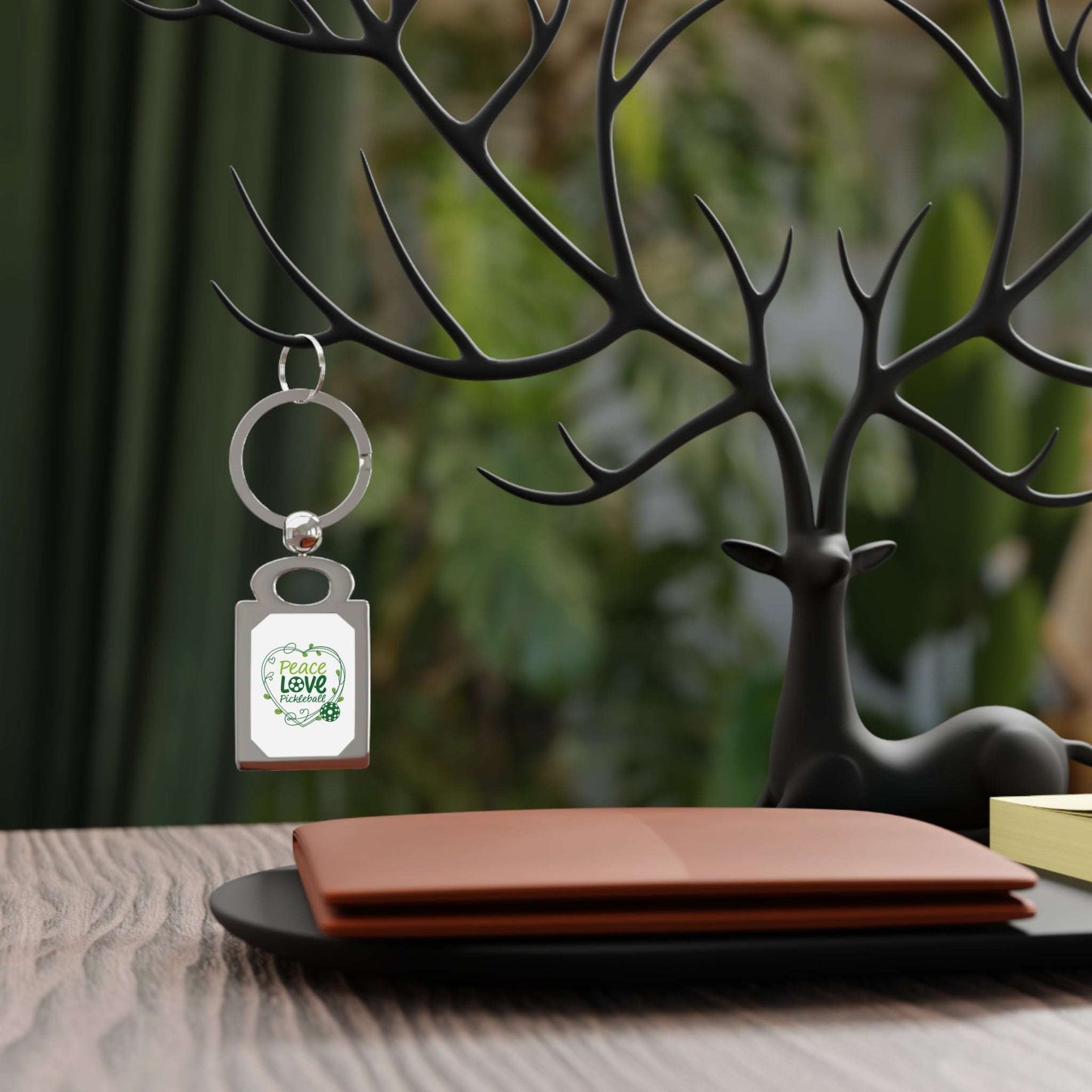 Pickleball Stylish Keyring - Peace Love Pickleball