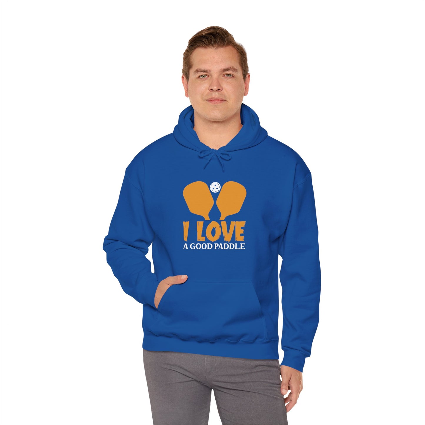 Men's Comfy Pickleball Hoodie - I Love a Good Paddle