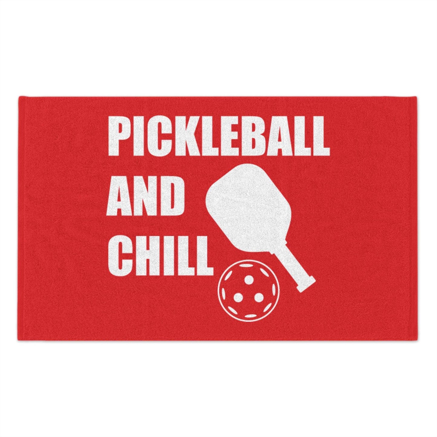 Pickleball Durable Rally Towel - Pickleball and Chill Red