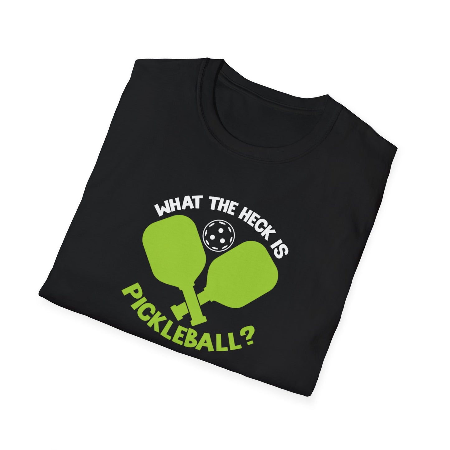 Men's Funny Pickleball T-shirt - What the Heck Is Pickleball?
