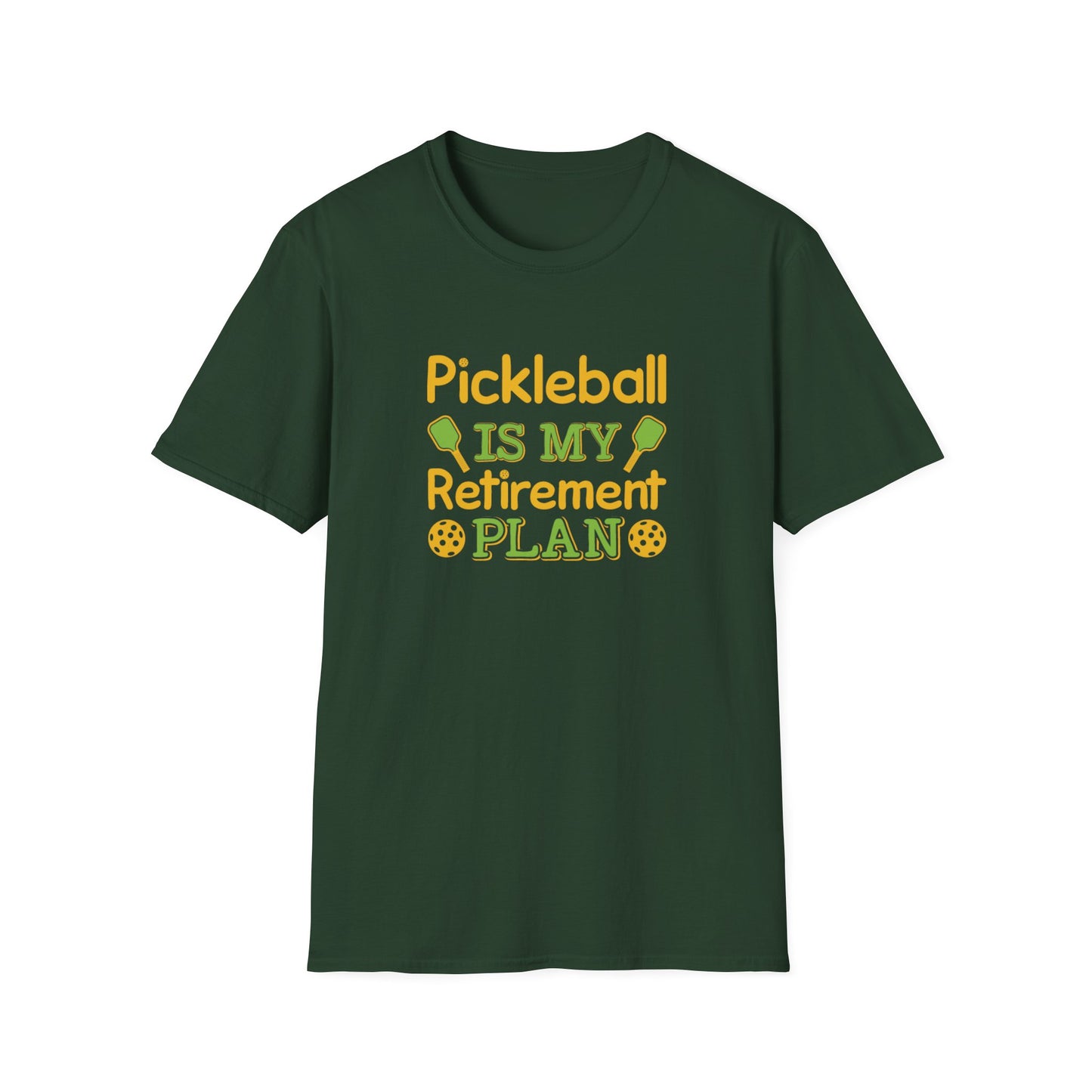 Women's Playful Pickleball T-shirt - Pickleball Is My Retirement Plan Green