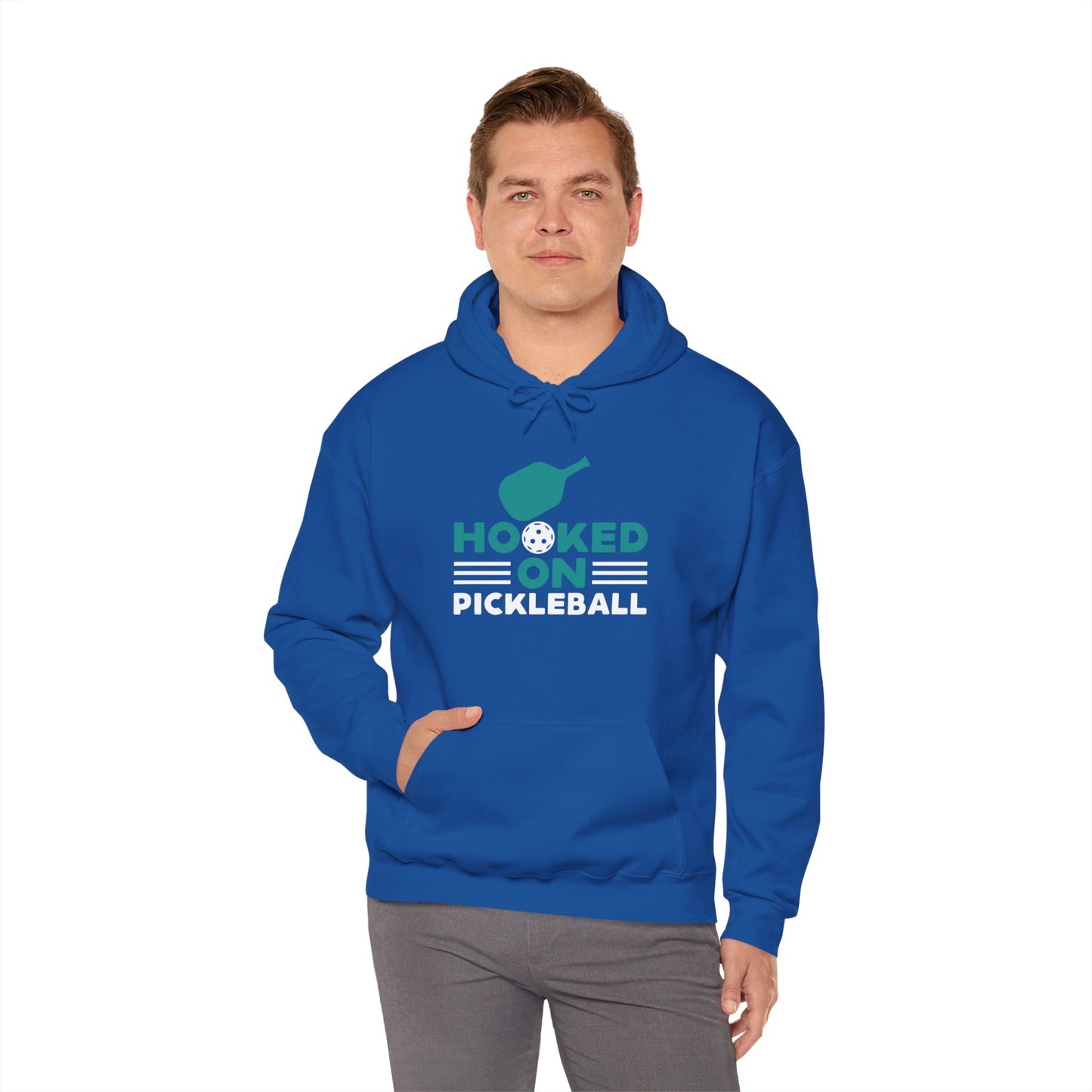 Men's Funny Pickleball Hoodie - Hooked on Pickleball