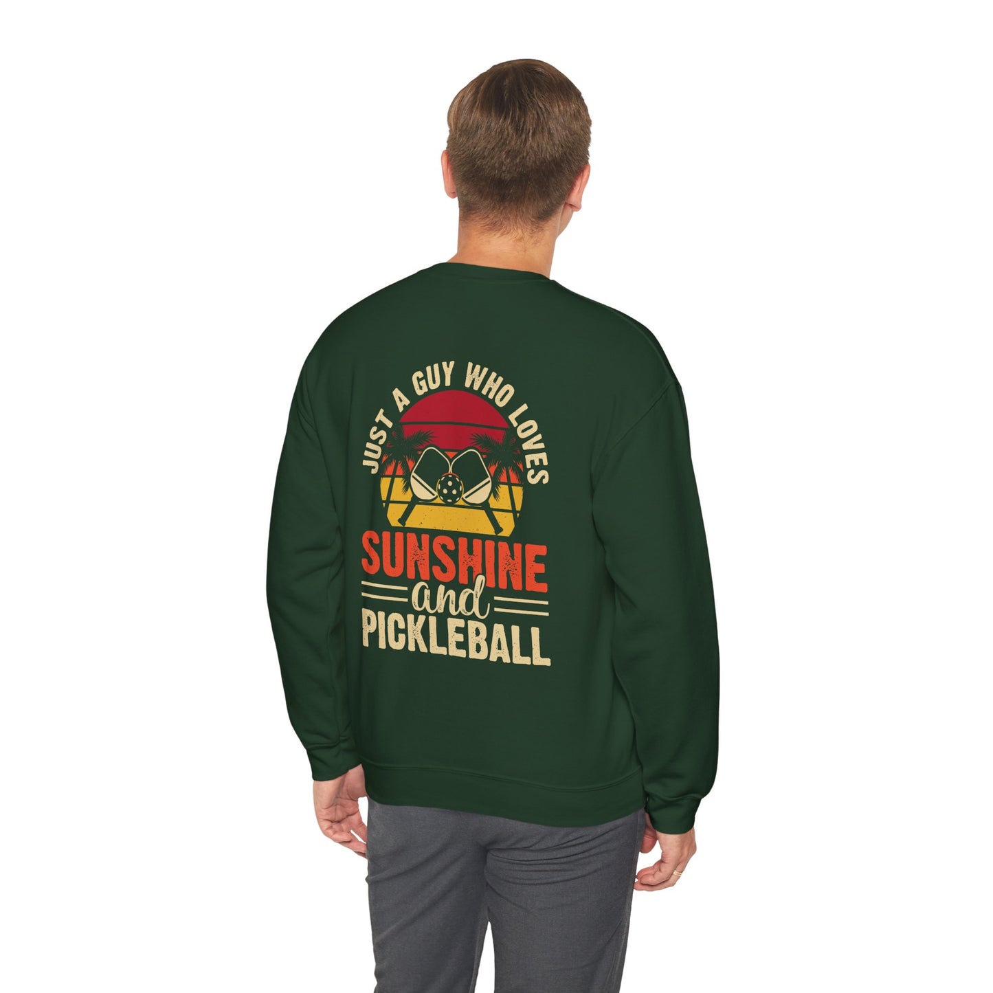Men's Cool Pickleball Sweatshirt - Just a Guy Who Loves Pickleball