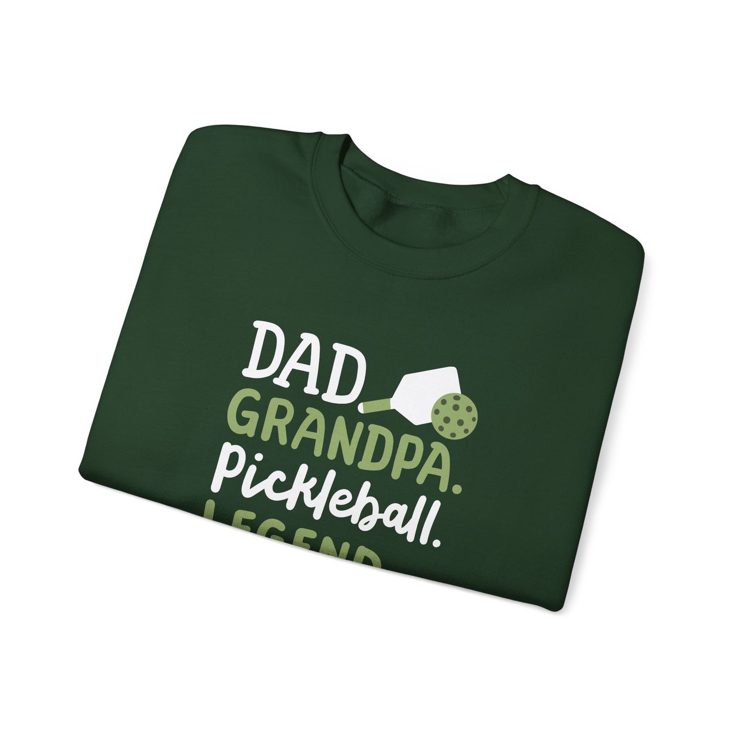 Men's Soft Pickleball Sweatshirt - Dad Grandpa Pickleball Legend