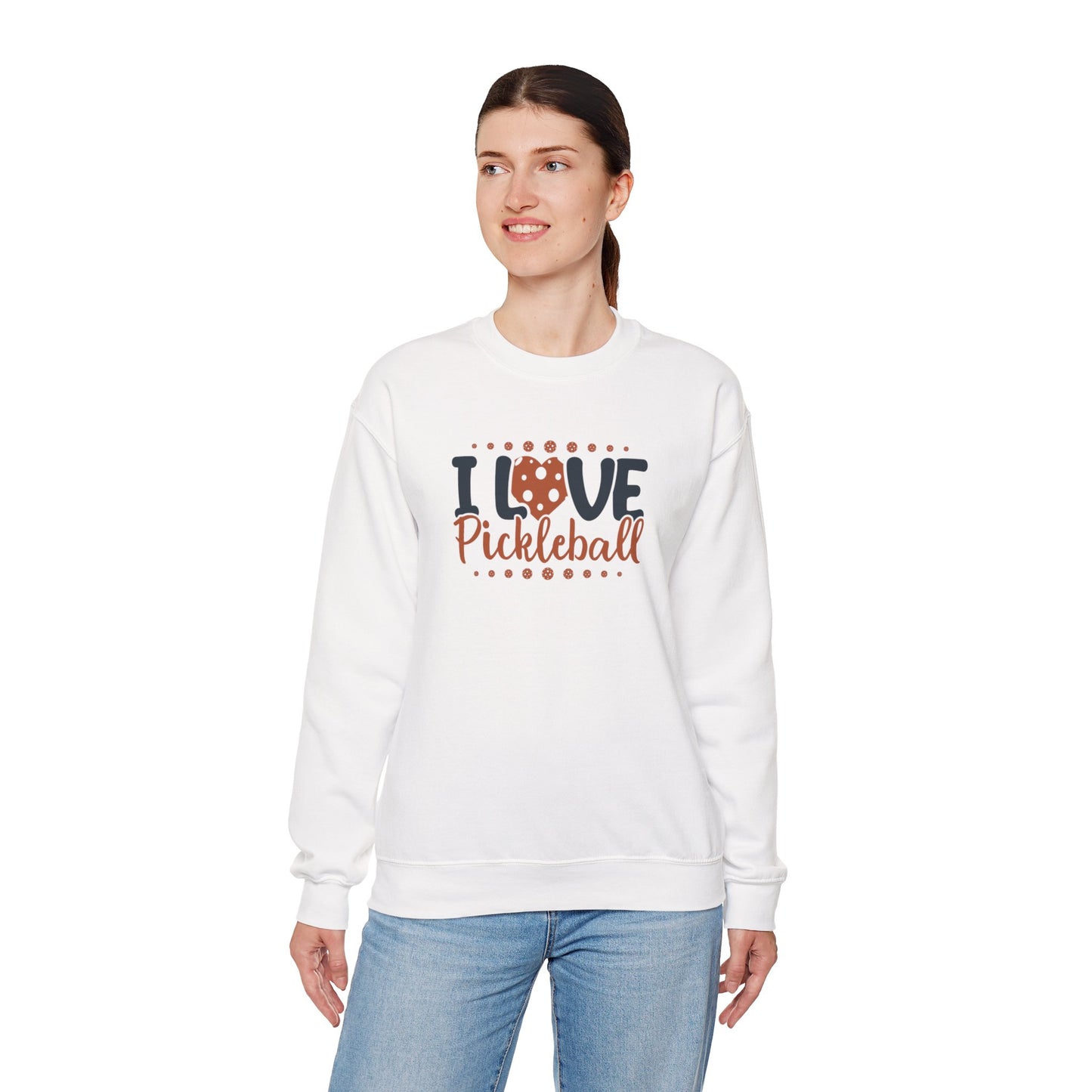 Women's Cute Pickleball Sweatshirt - I Love Pickleball