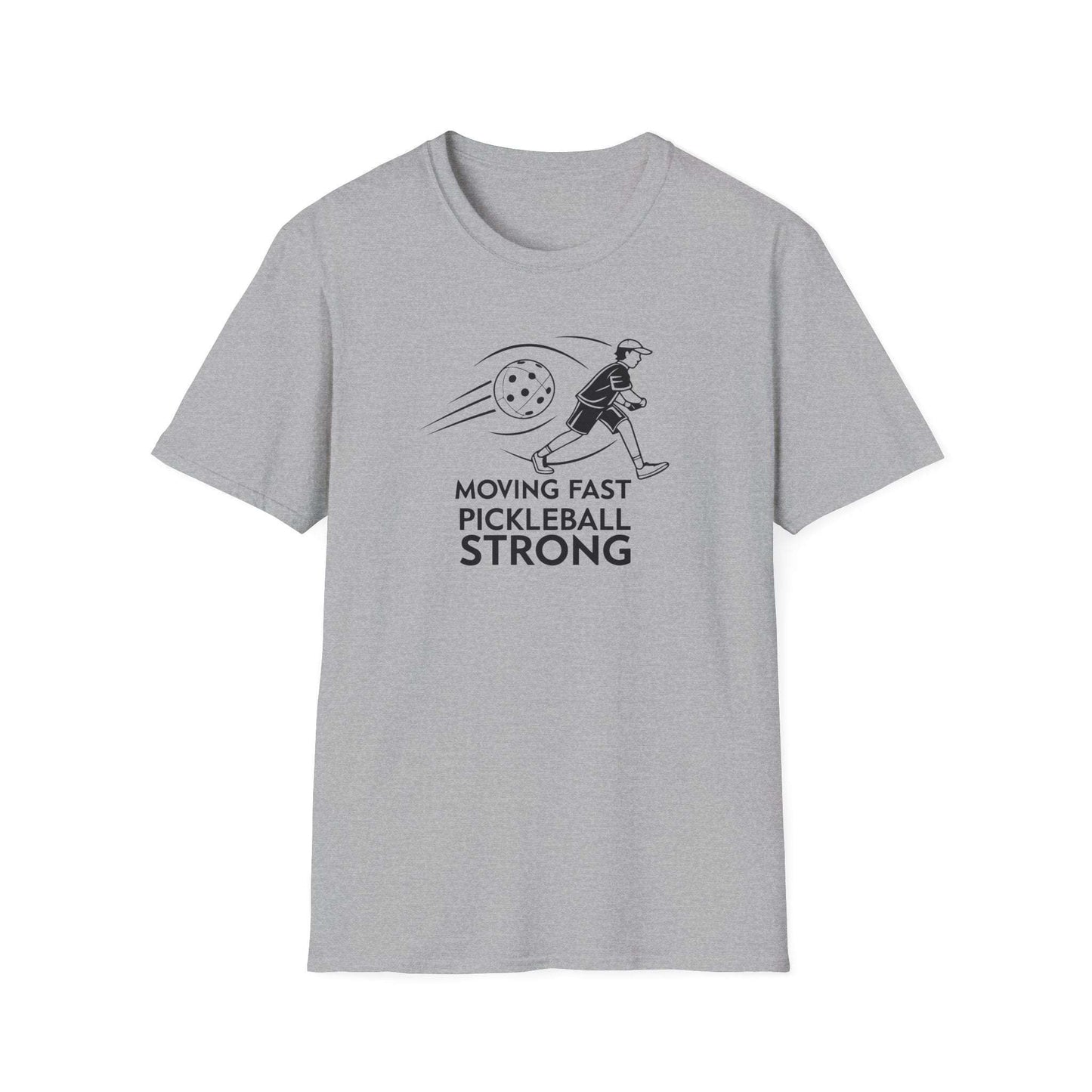 Men's Lightweight Pickleball T-shirt - Moving Fast Pickleball Strong Gray