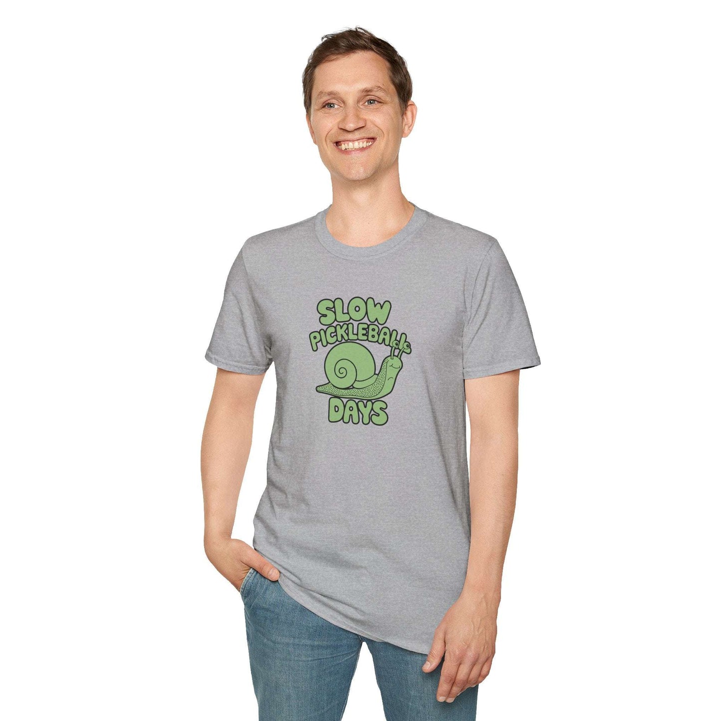 Men's Soft Pickleball T-shirt - Slow Pickleball Days