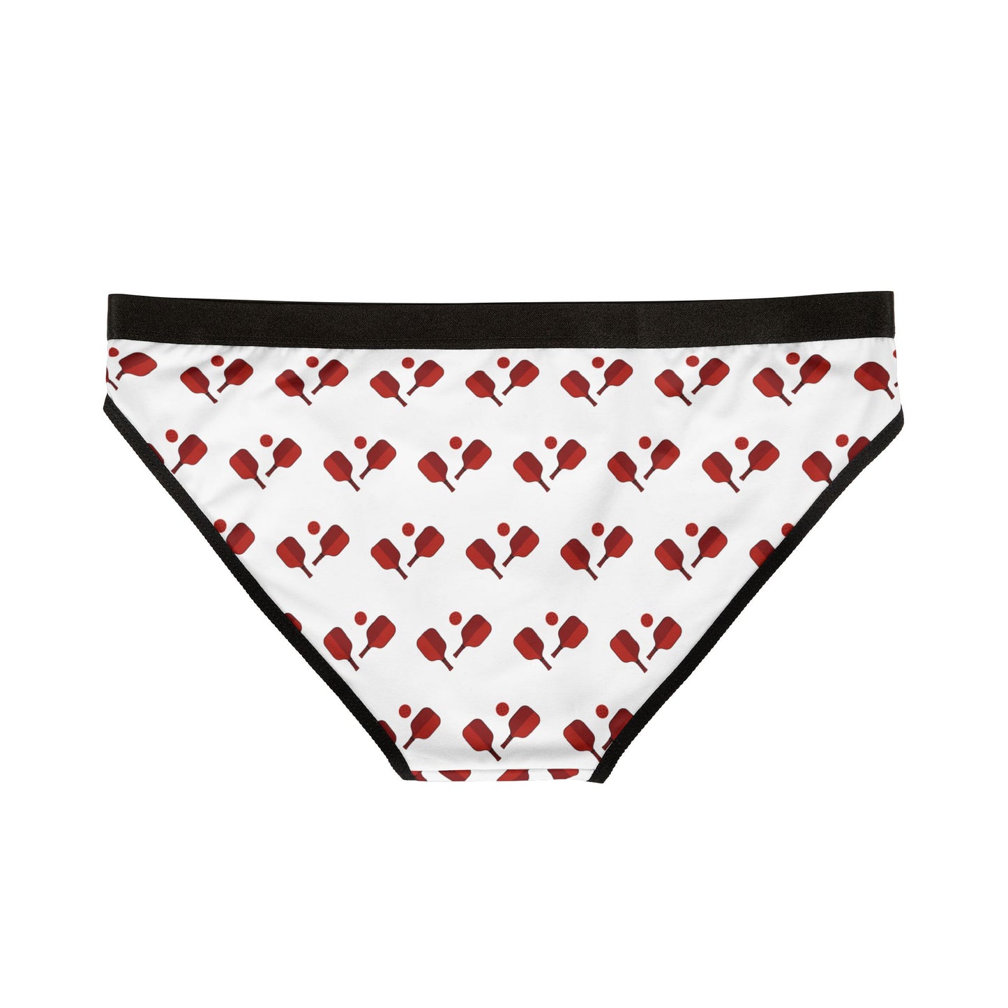 Women's Comfy Pickleball Brief - Red Paddles and Ball