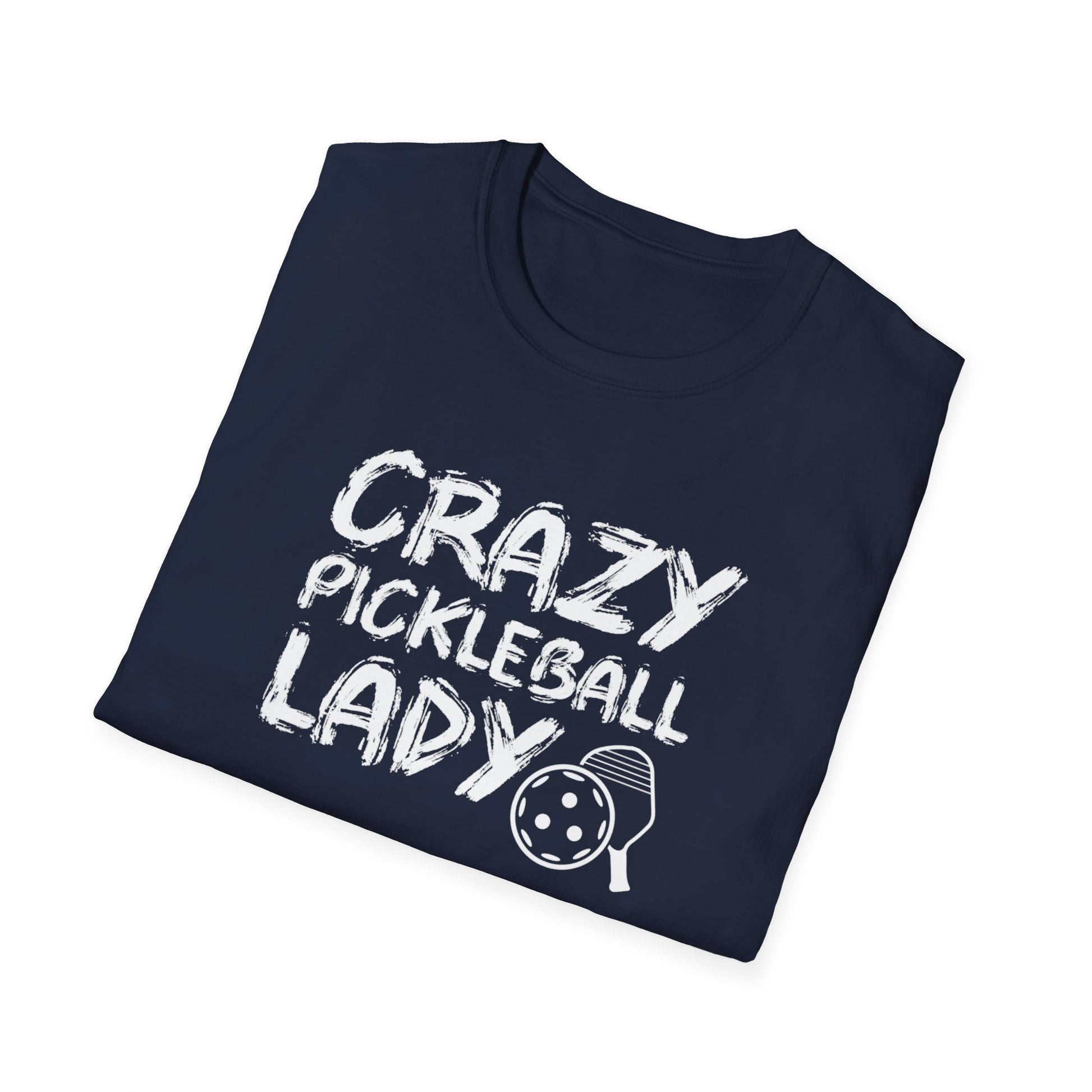 Women's Unique Pickleball T-shirt - Crazy Pickleball Lady