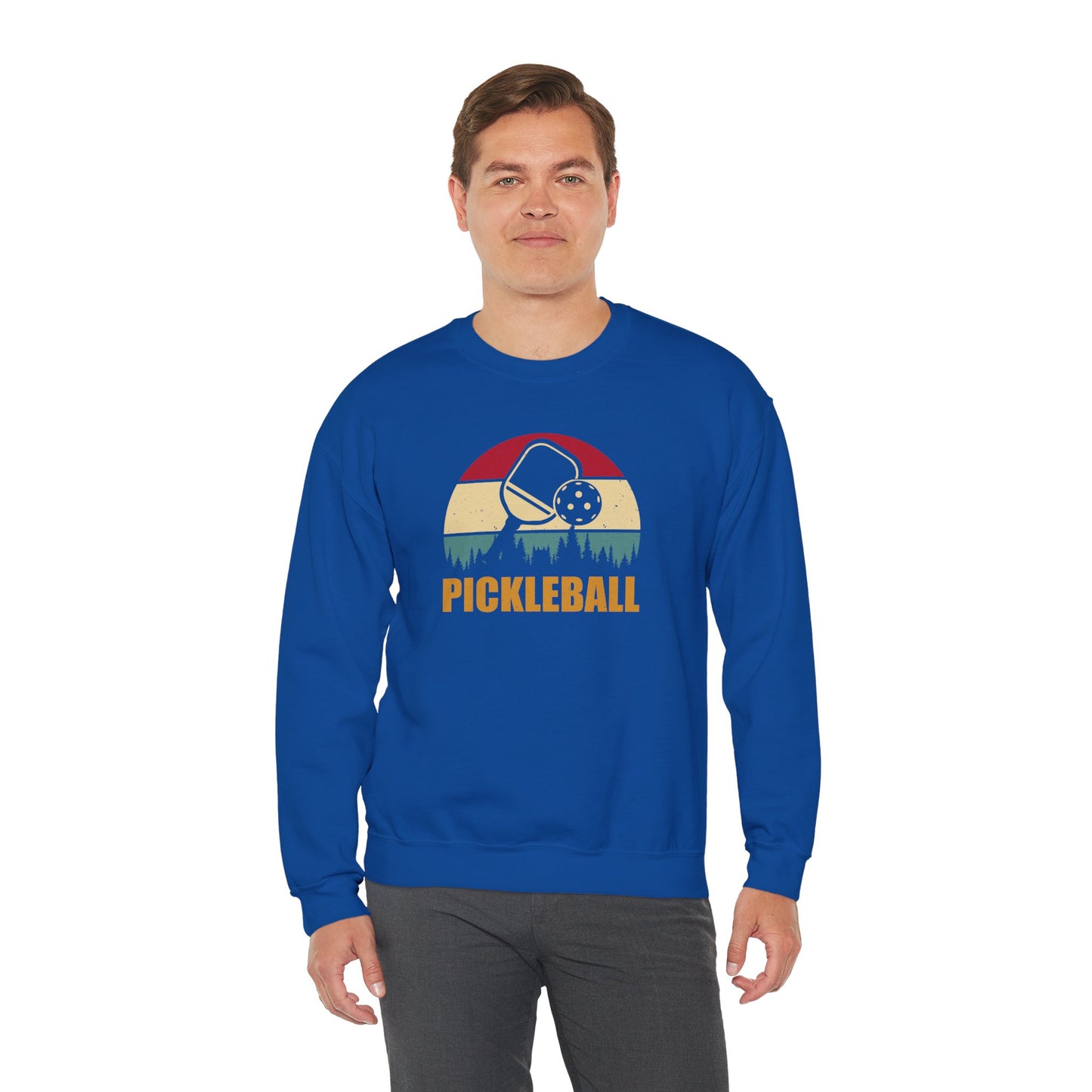 Men's Comfy Pickleball Sweatshirt - Pickleball Retro