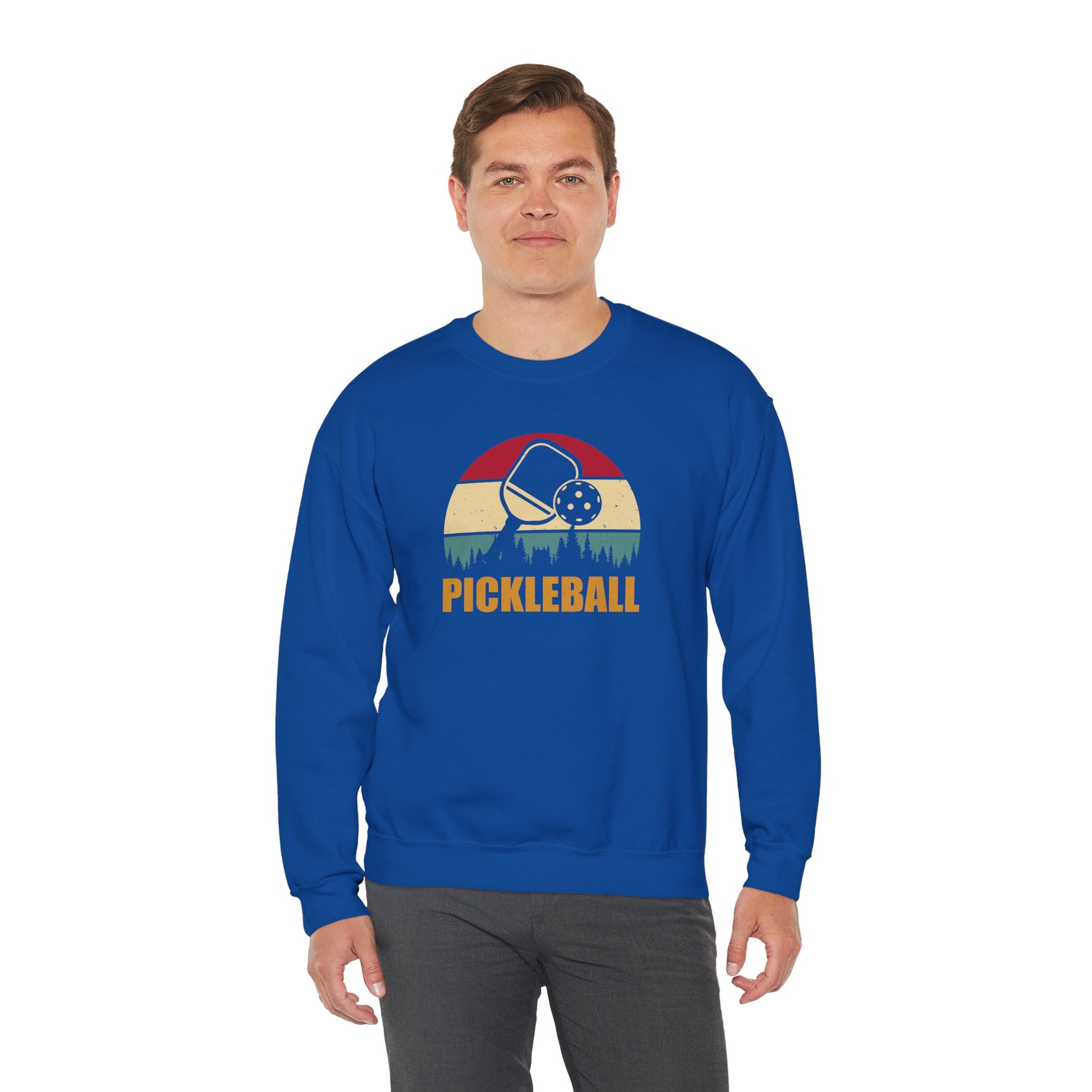 Men's Comfy Pickleball Sweatshirt - Pickleball Retro