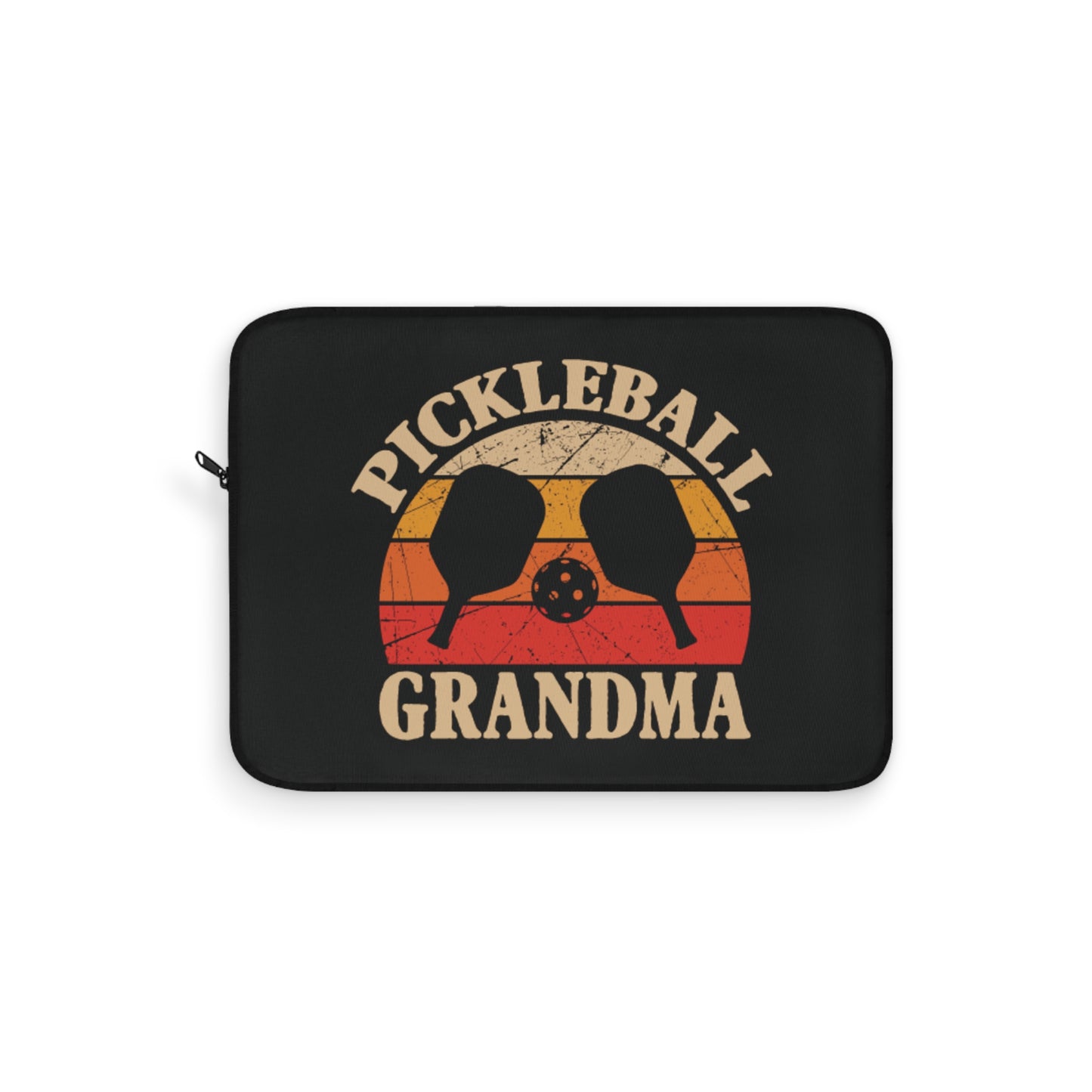 Pickleball Lightweight Laptop Sleeve - Pickleball Grandma Black