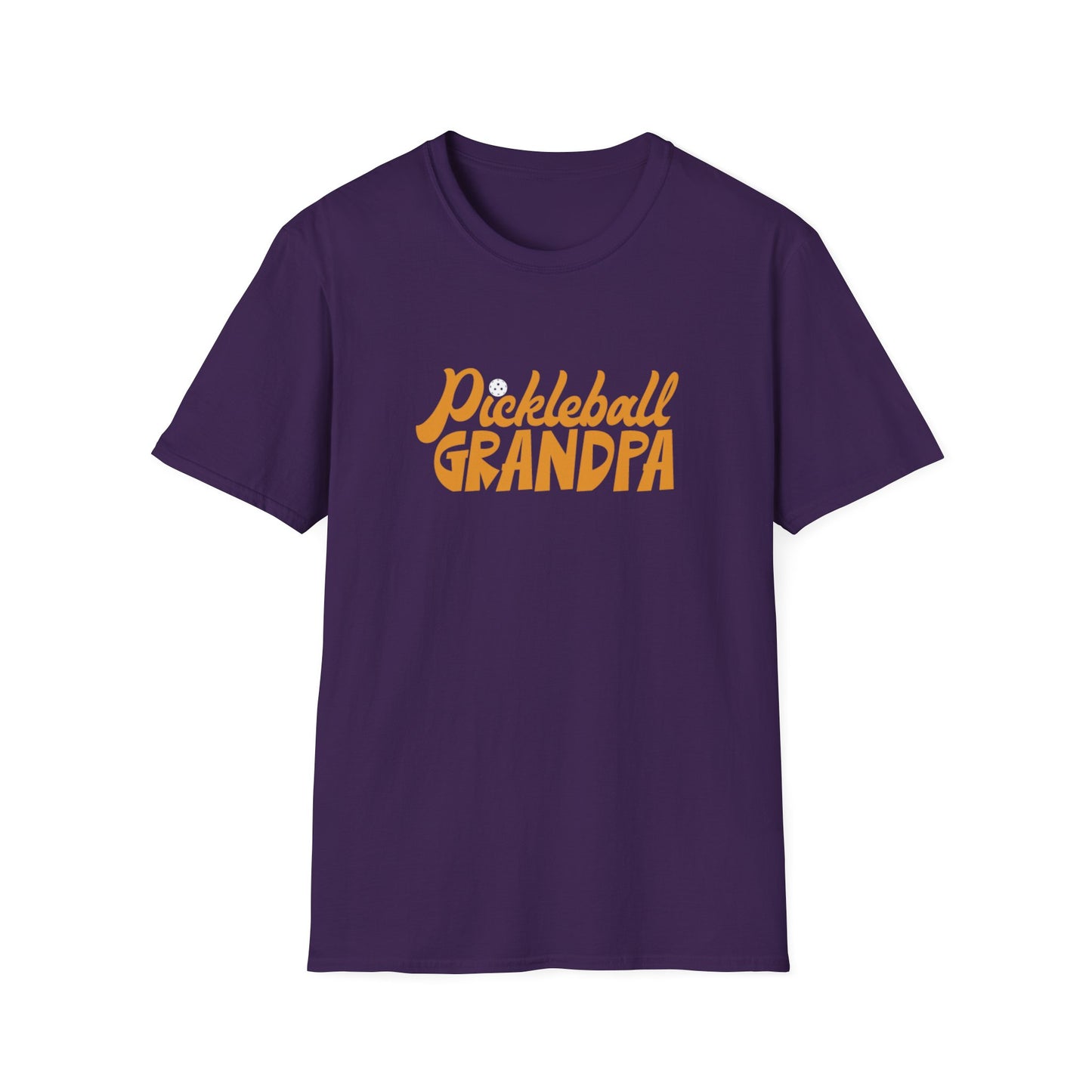 Men's Comfy Pickleball T-shirt - Pickleball Grandpa Purple