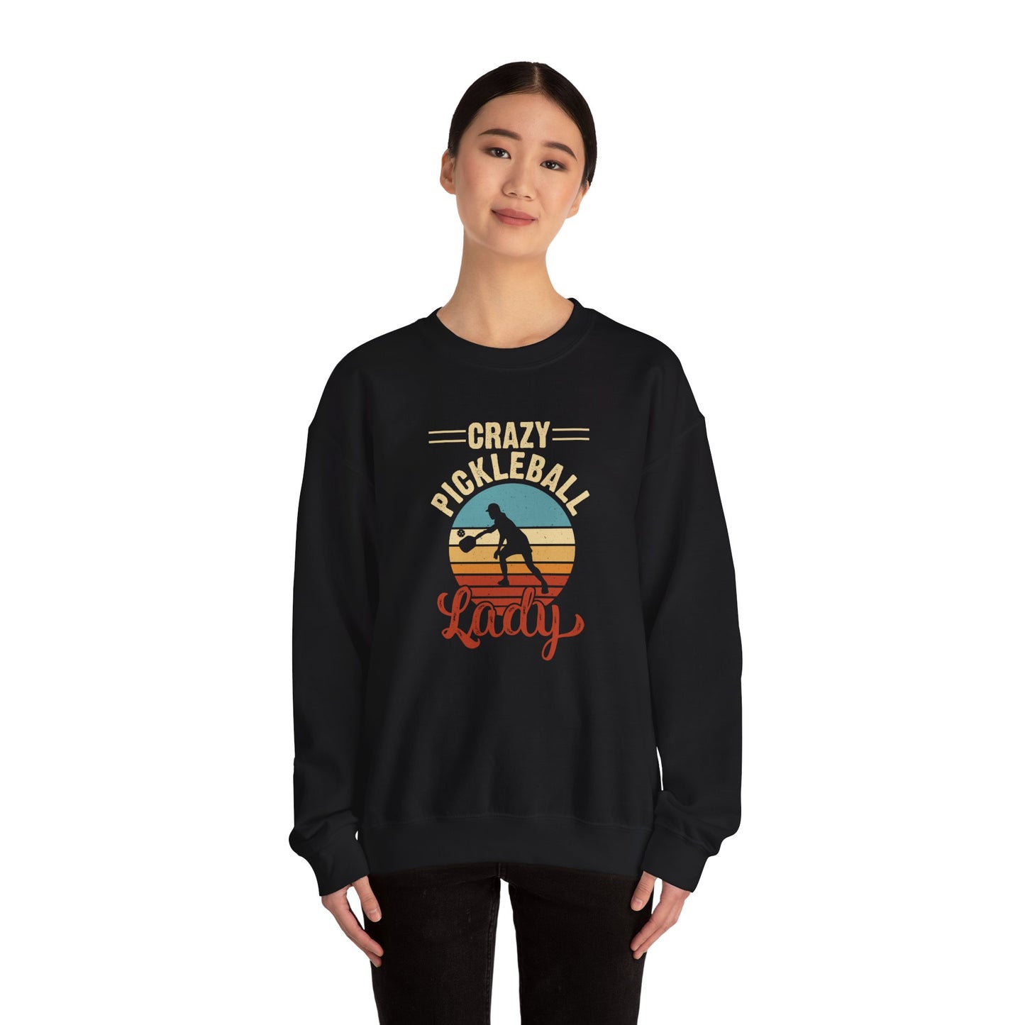 Women's Soft Pickleball Sweatshirt - Crazy Pickleball Lady