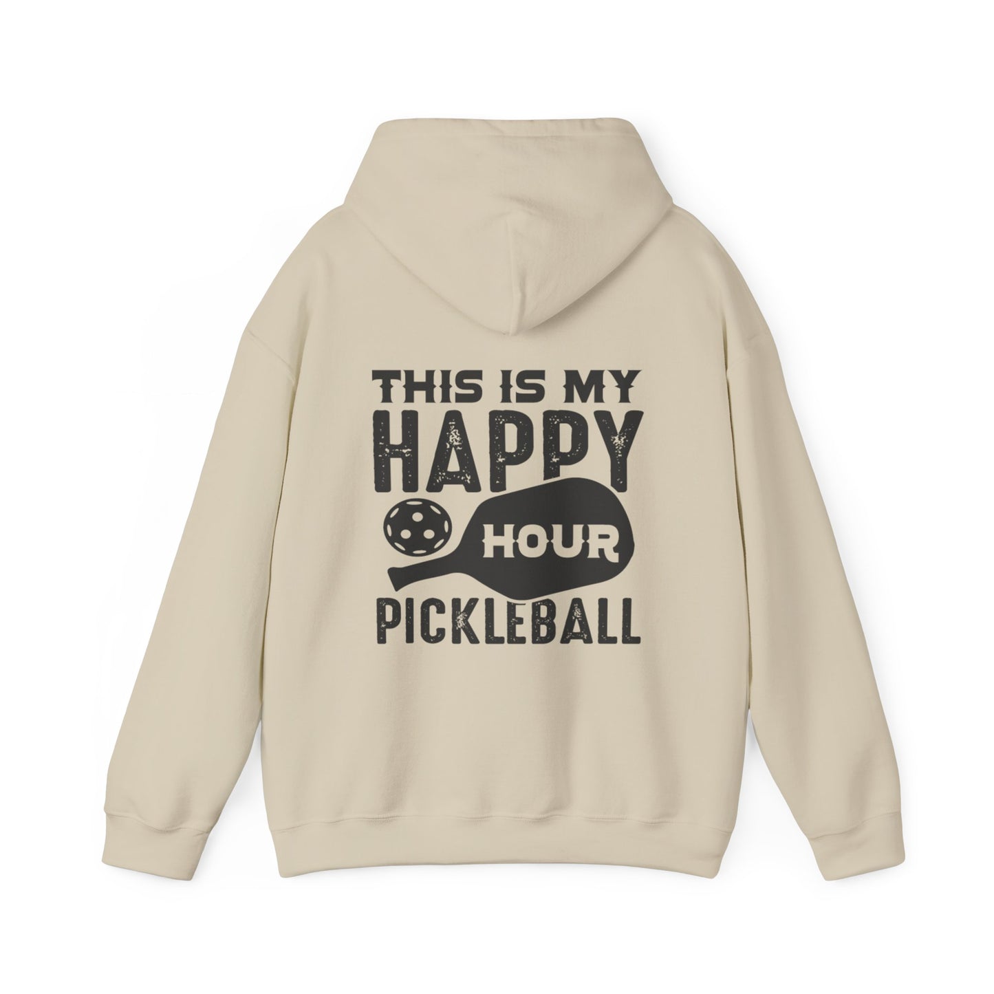 Men's Soft Pickleball Hoodie - This Is My Happy Hour Pickleball