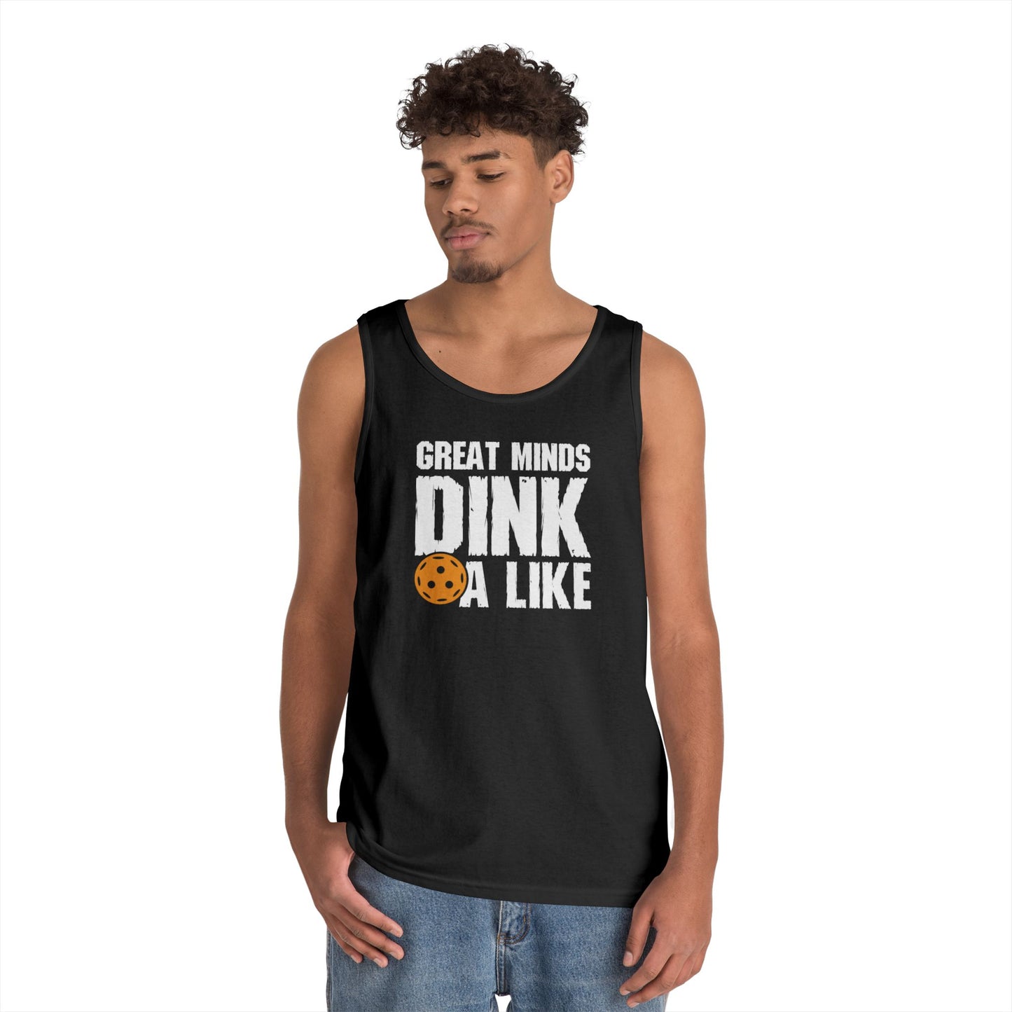 Men's Bold Pickleball Tank Top - Great Mind Dink a Like