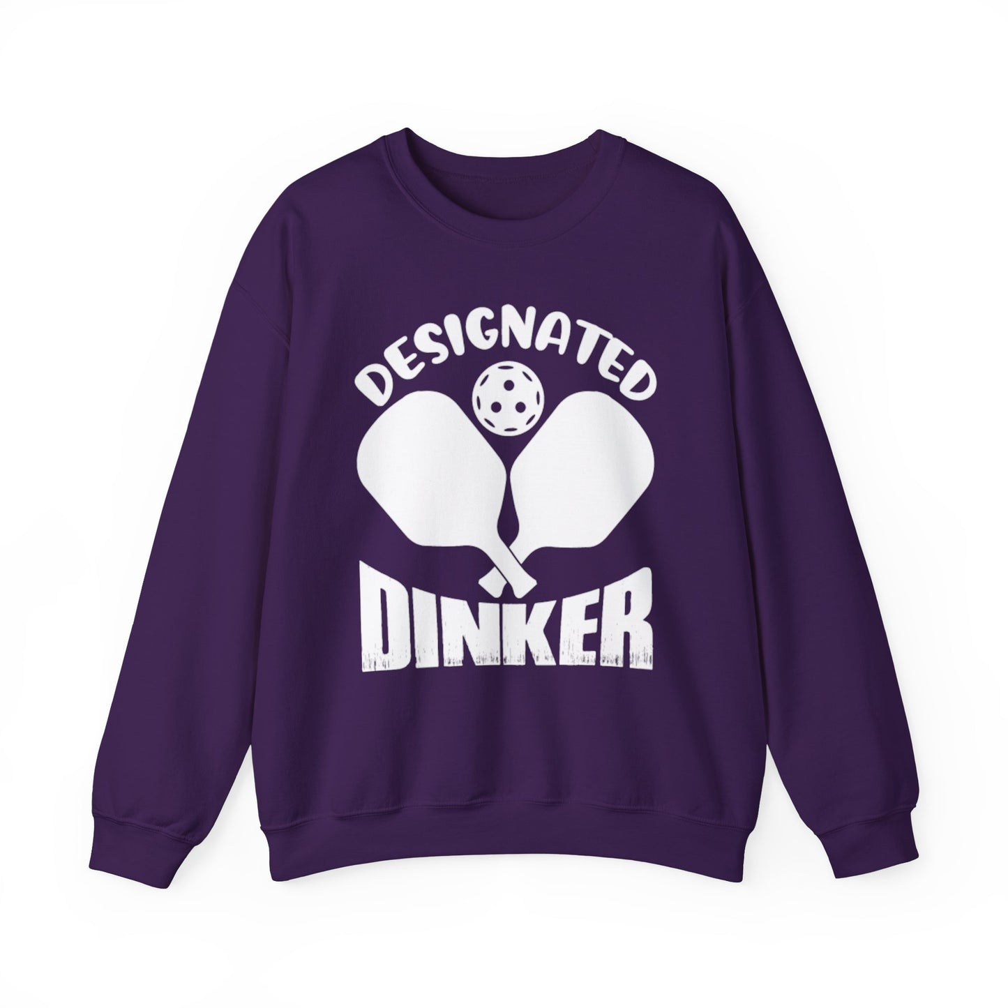 Men's Unique Pickleball Sweatshirt - Designated Dinker Purple