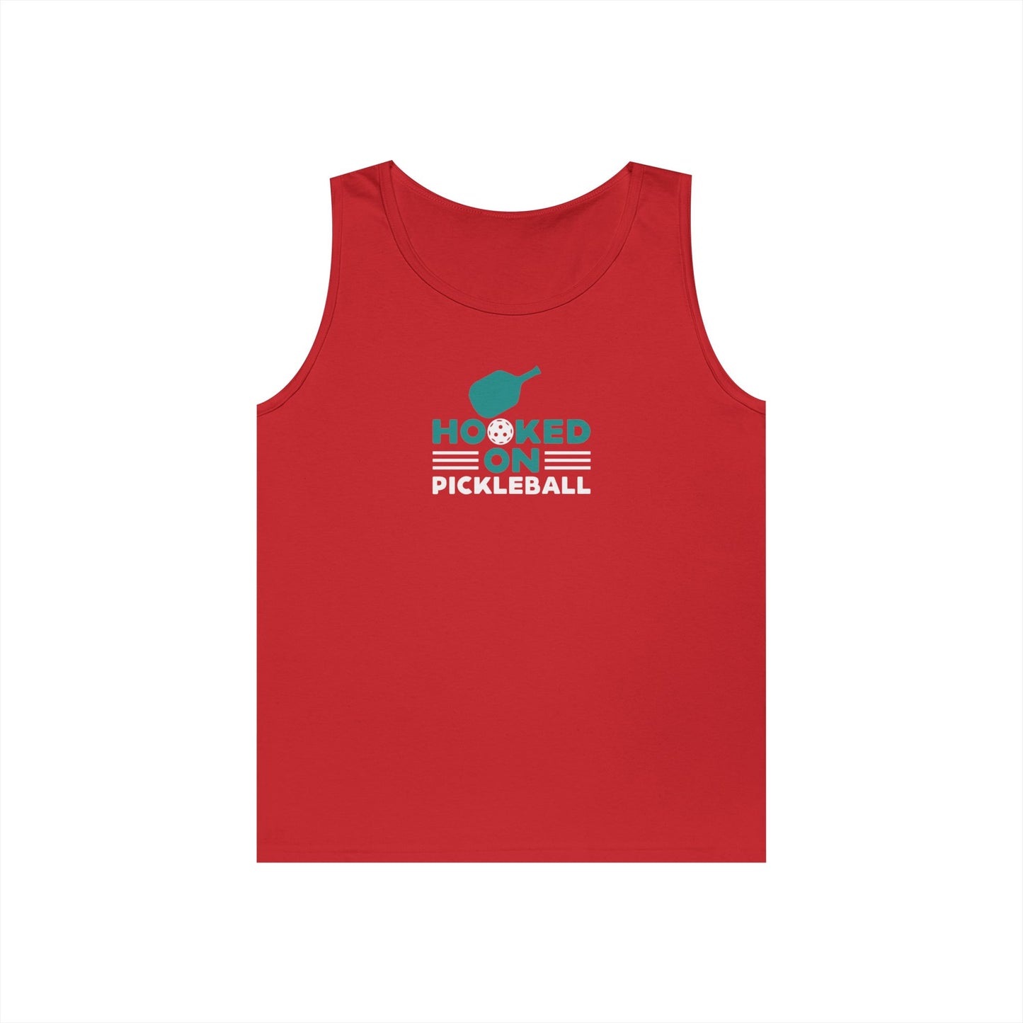 Women's Quirky Pickleball Tank Top - Hooked On Pickleball Red