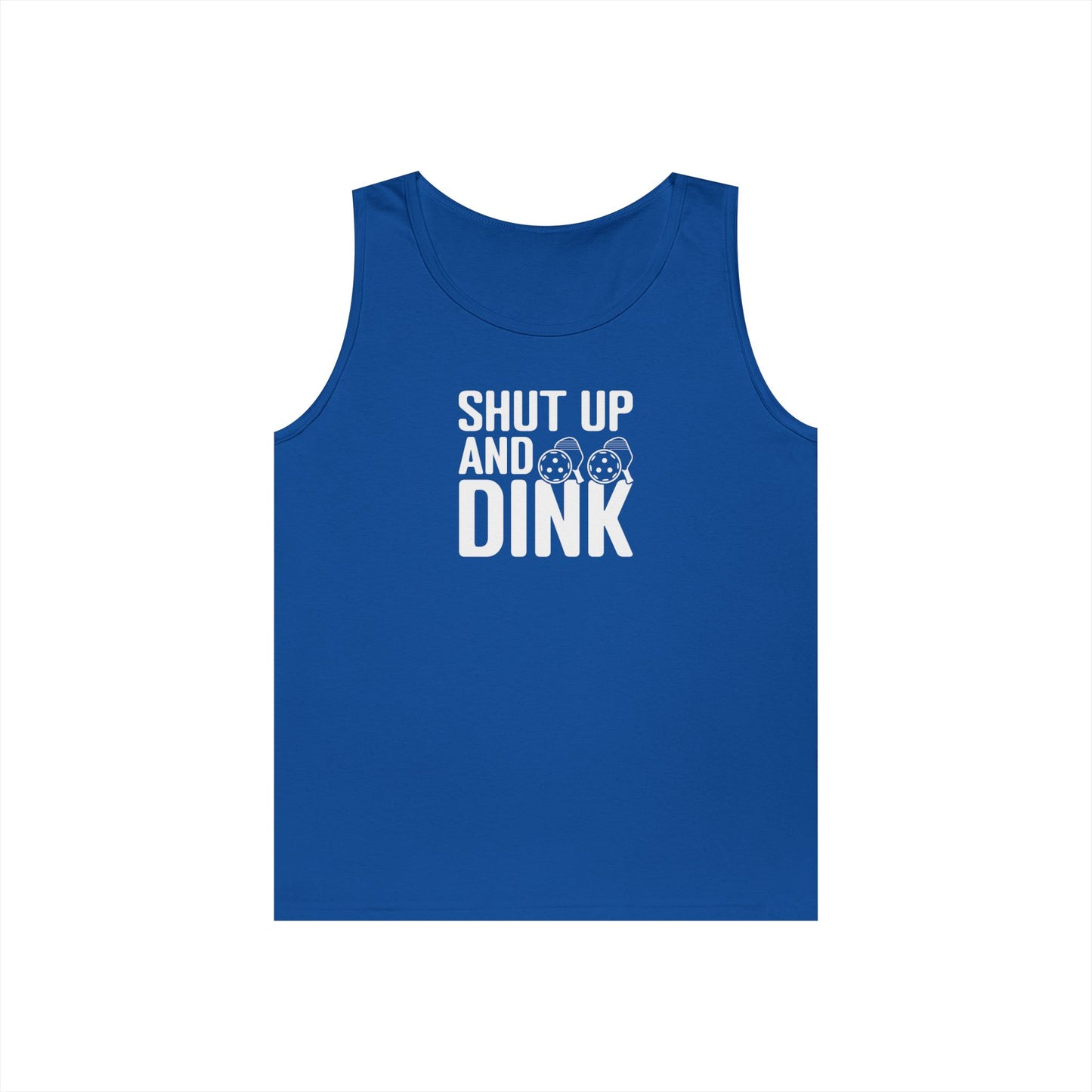 Men's Funny Pickleball Tank Top - Shut Up and Dink Royal