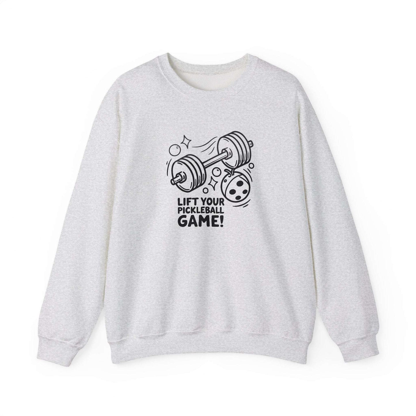 Men's Energetic Pickleball Sweatshirt - Lift Your Pickleball Game Grey