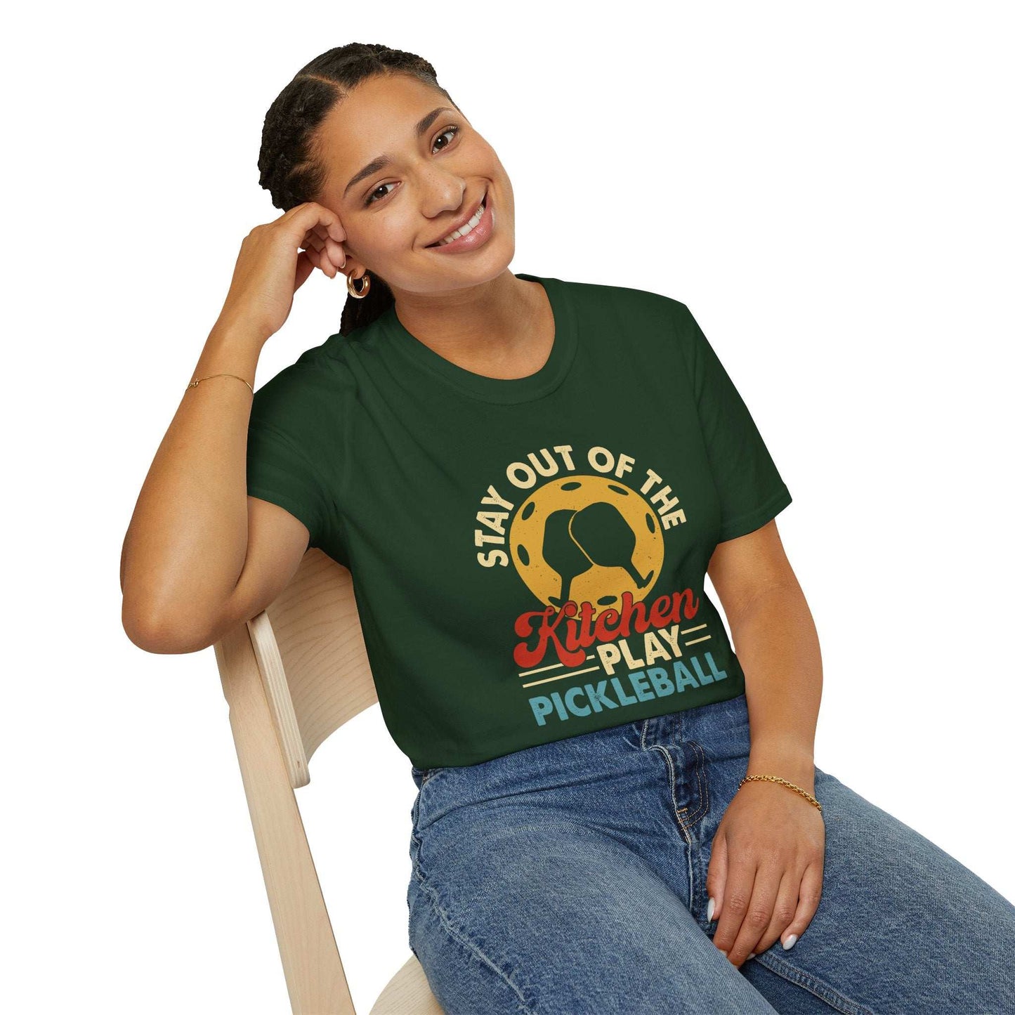Women's Pickleball T-shirt - Stay Out of the Kitchen Play Pickleball