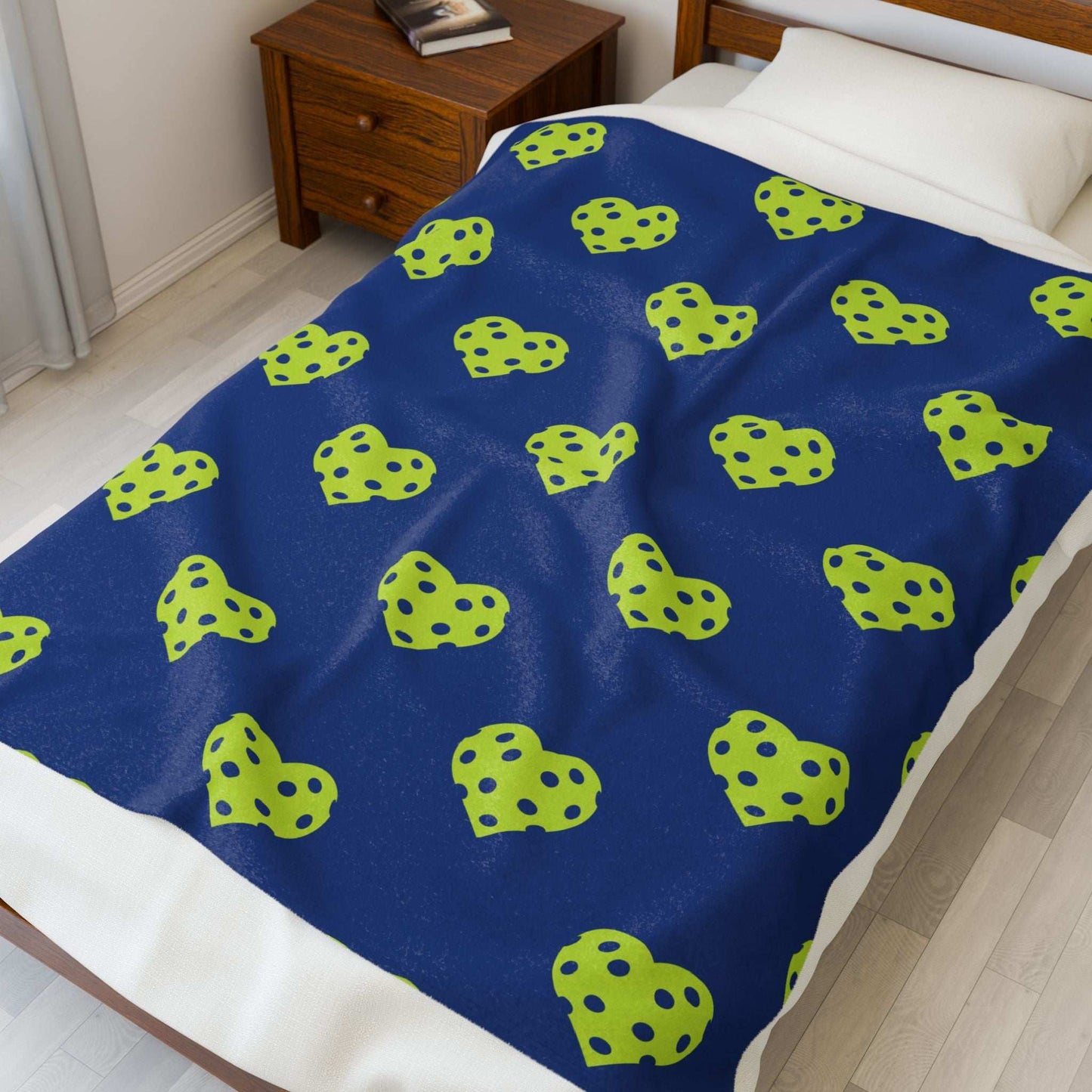 Pickleball Playful Blanket - Heart