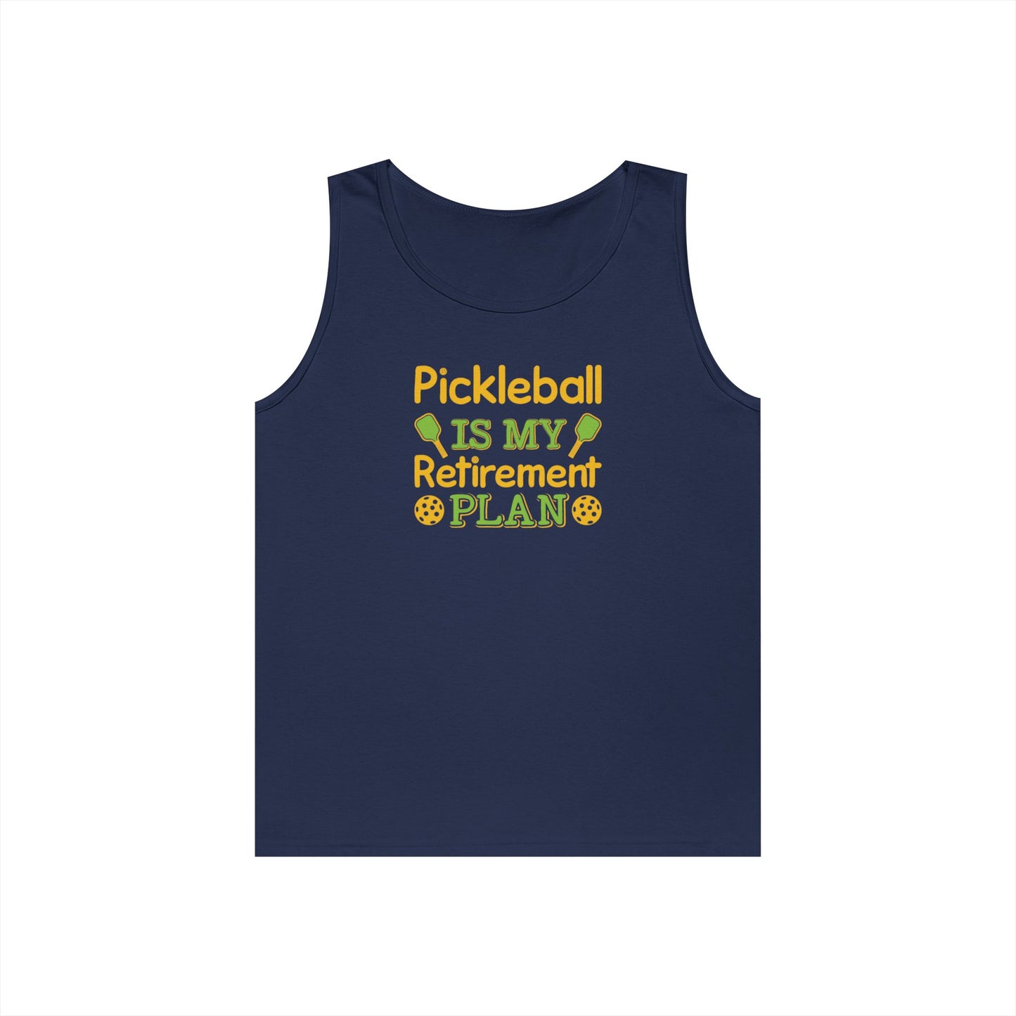 Women's Funny Pickleball Tank Top - Pickleball Is My Retirement Plan Navy