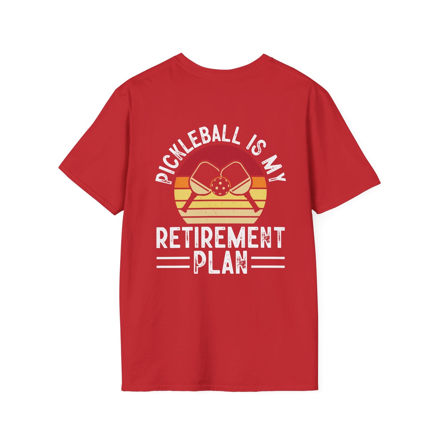 Men's Durable Pickleball T-shirt - Pickleball Is My Retirement Plan
