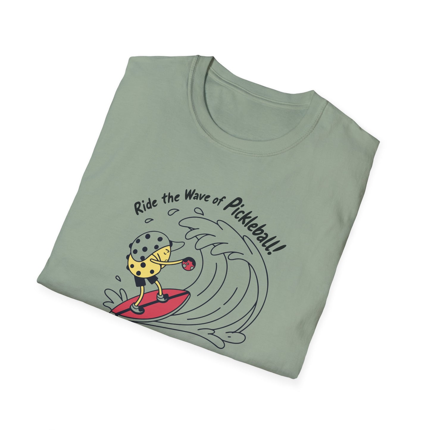 Men's Comfy Pickleball T-shirt - Ride the Wave of Pickleball