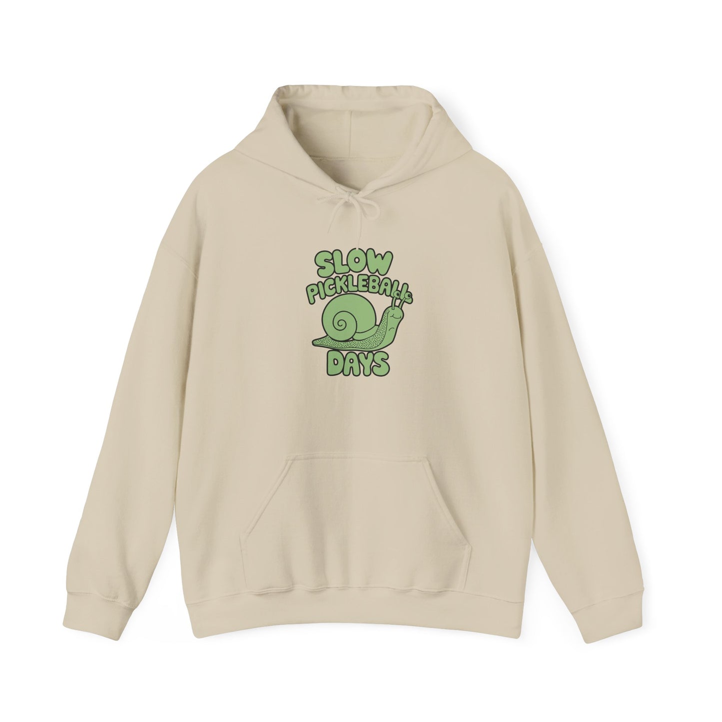 Women's Soft Pickleball Hoodie - Slow Pickleball Days Beige