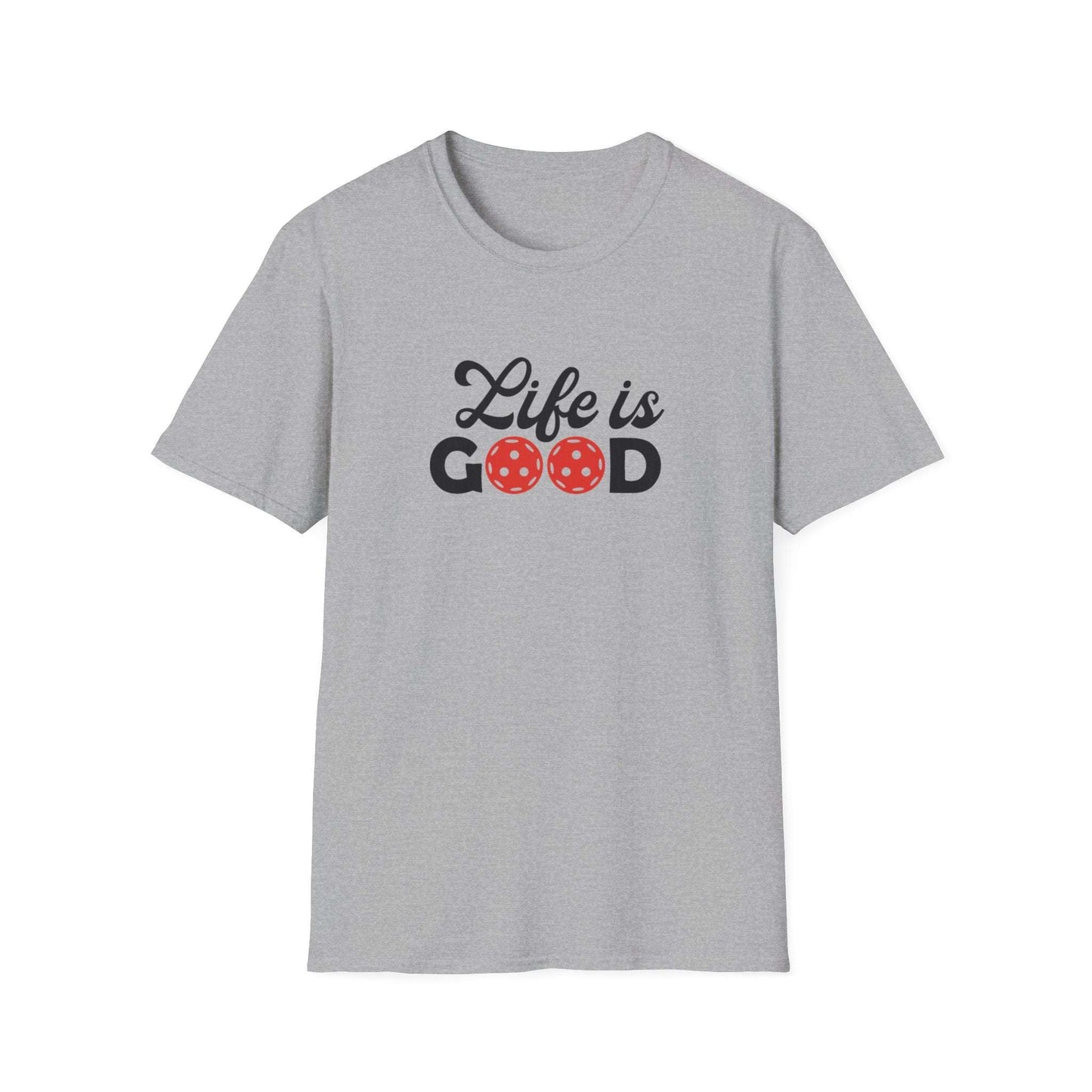 Women's Cute Pickleball T-shirt - Life is Good Gray