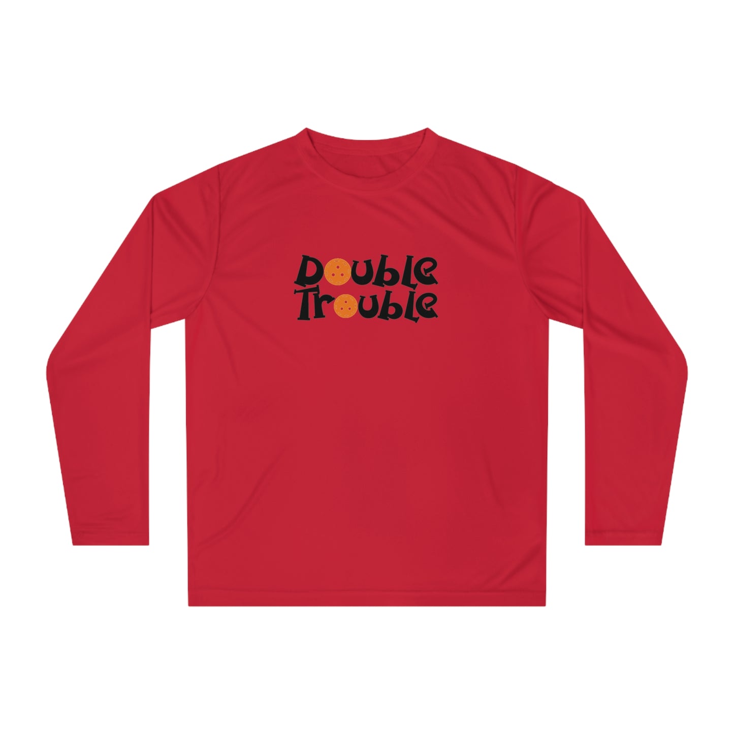 Men's Lightweight Pickleball Long Sleeves top - Double Trouble Red