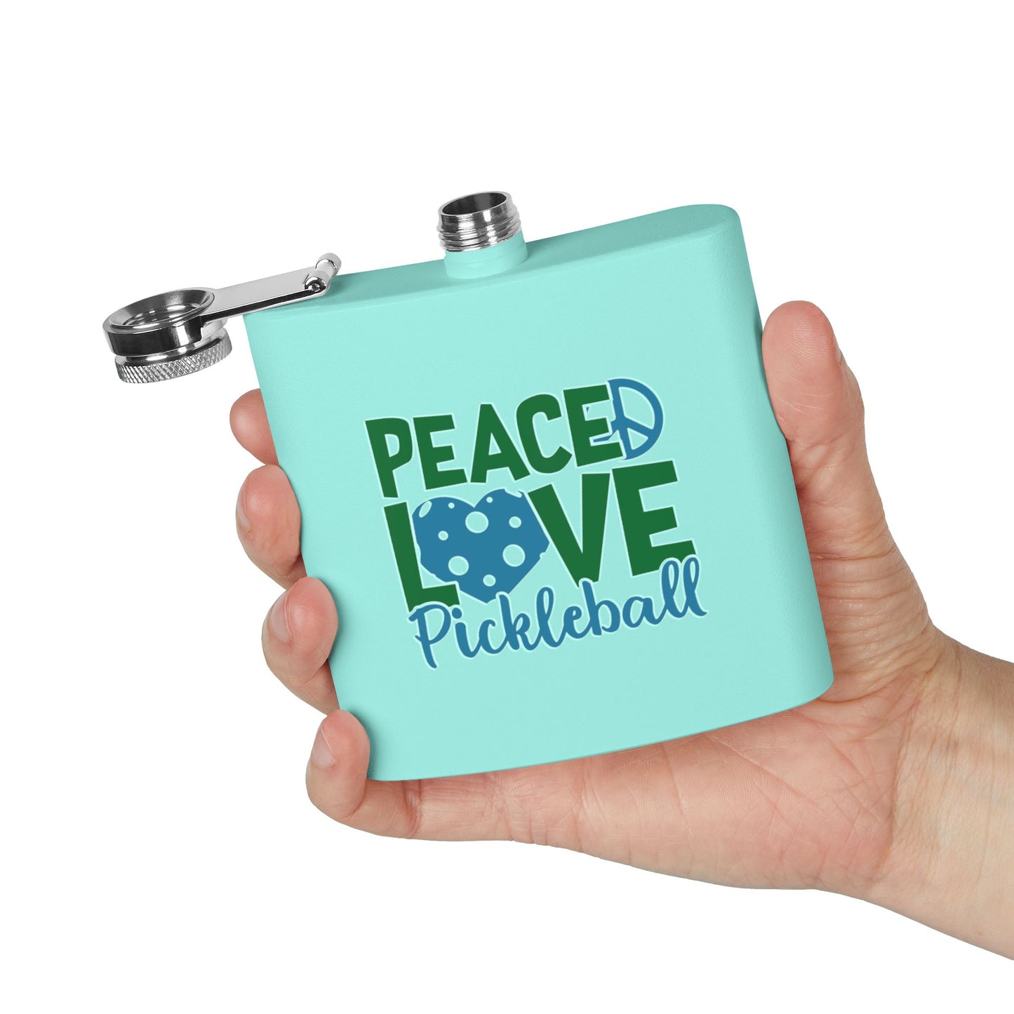 Pickleball Unique Flask - Peace, Love, Pickleball