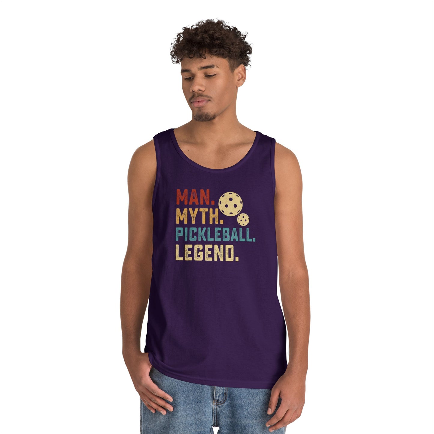 Men's Cool Pickleball Tank Top - Man Myth Pickleball Legend