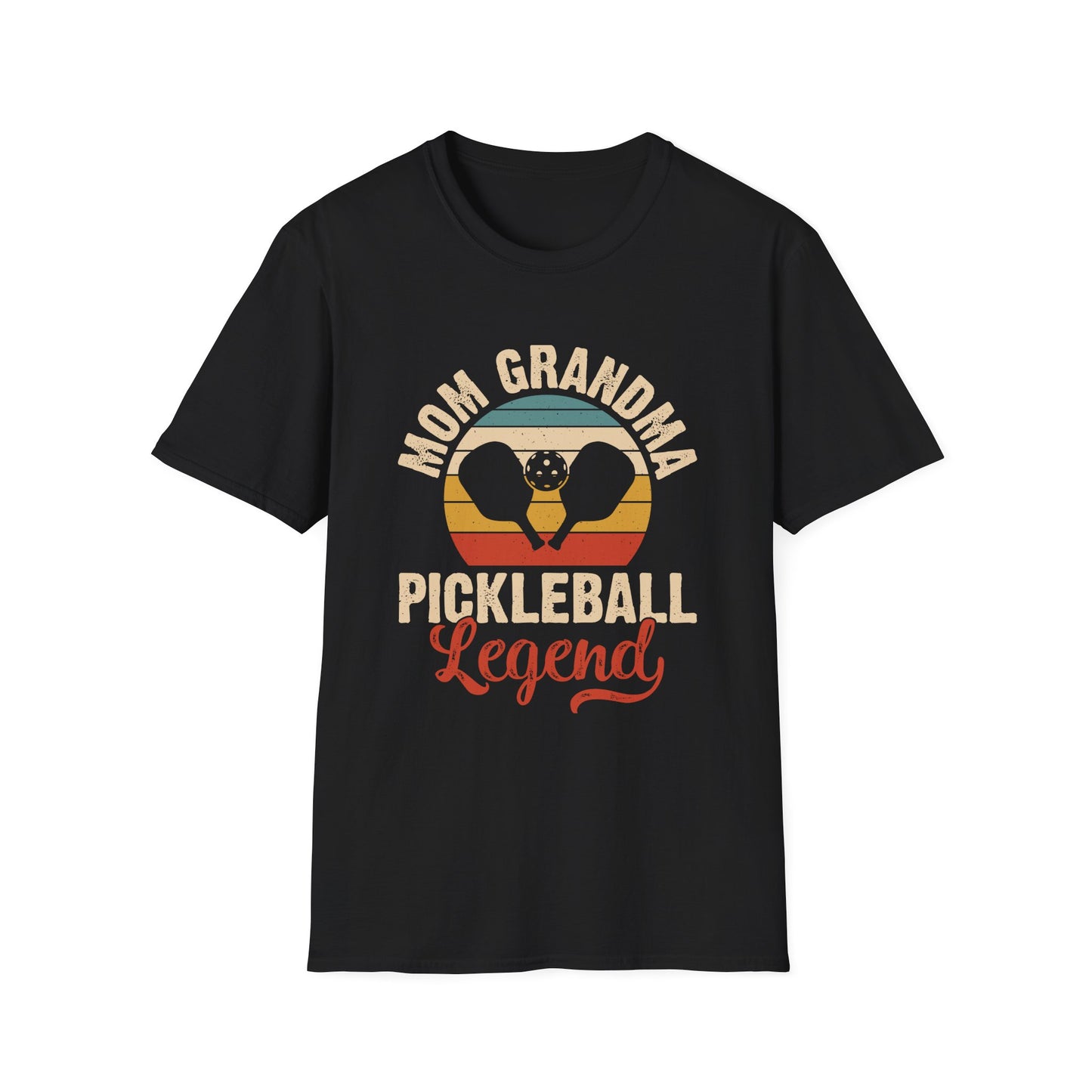 Women's Funny Pickleball T-Shirt - Mom Grandma Pickleball Legend Black