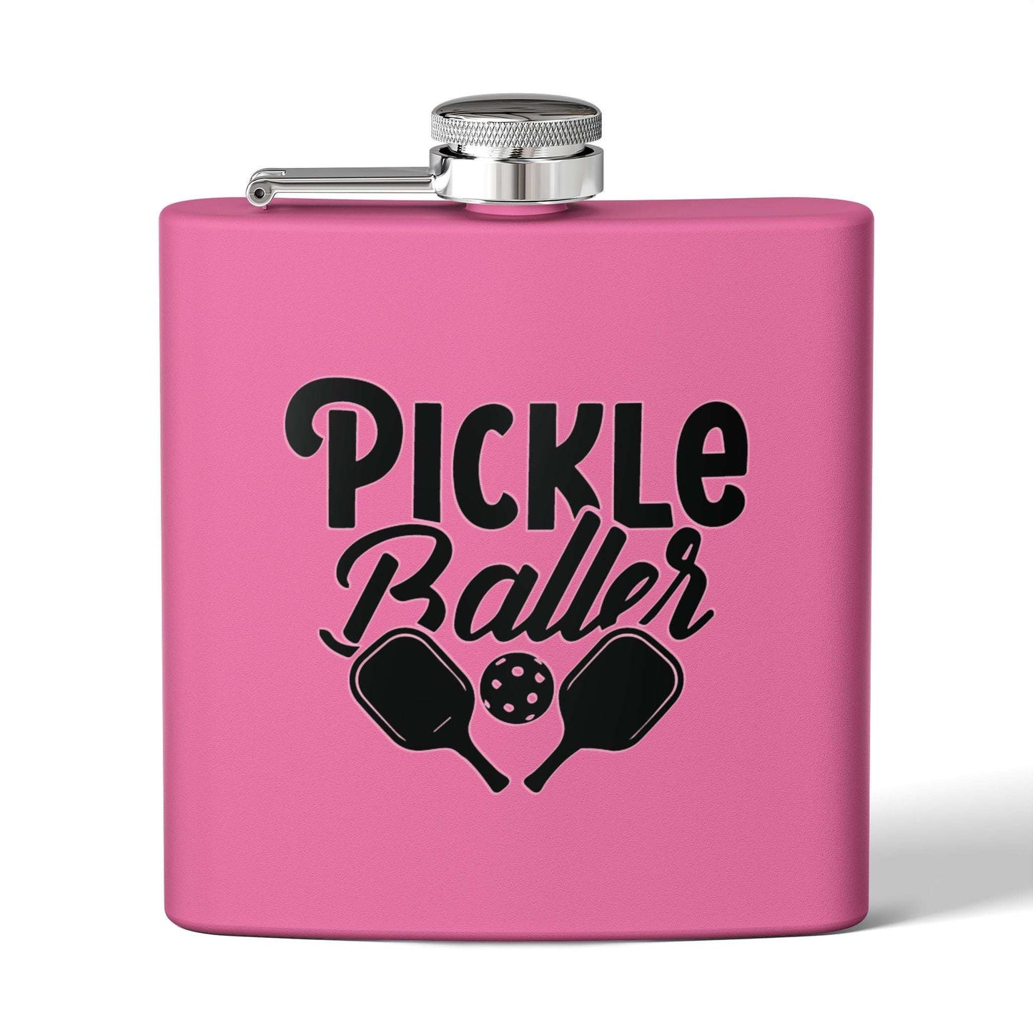 Pickleball Unique Flask - Pickleballer Pink