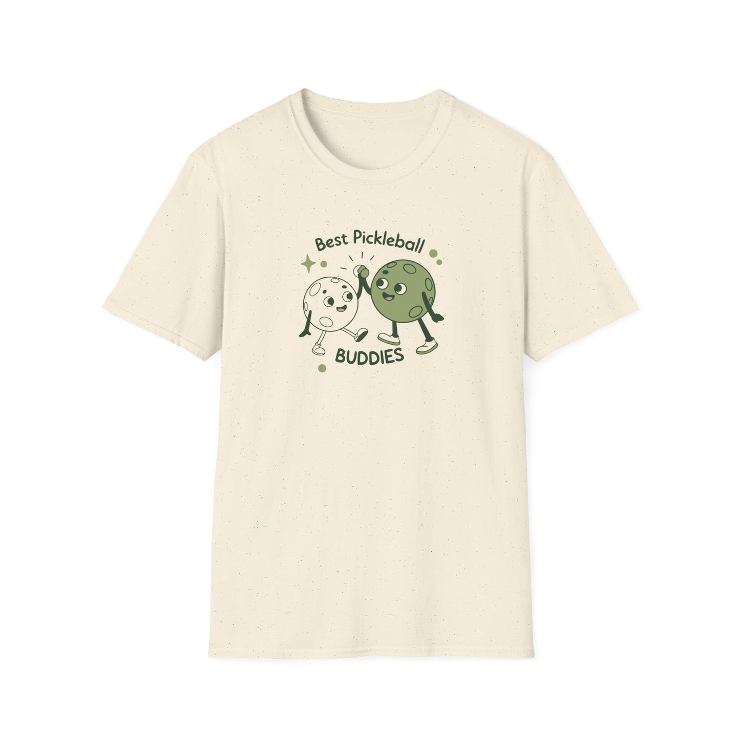 Men's Comfy Pickleball T-shirt - Best Pickleball Buddies Beige