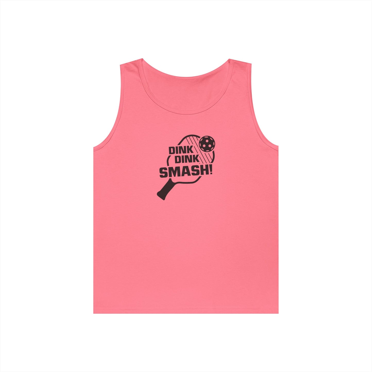 Men's Playful Pickleball Tank Top - Dink Dink Smash Pink