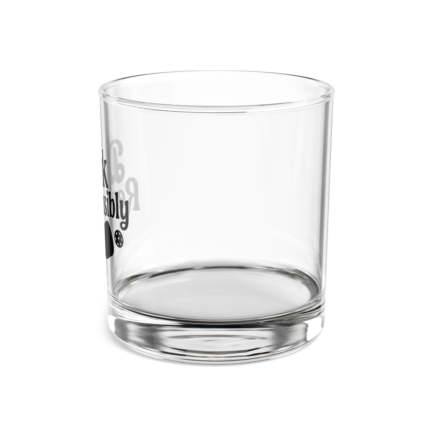 Pickleball Unique Rocks Glass - Dink Responsibly