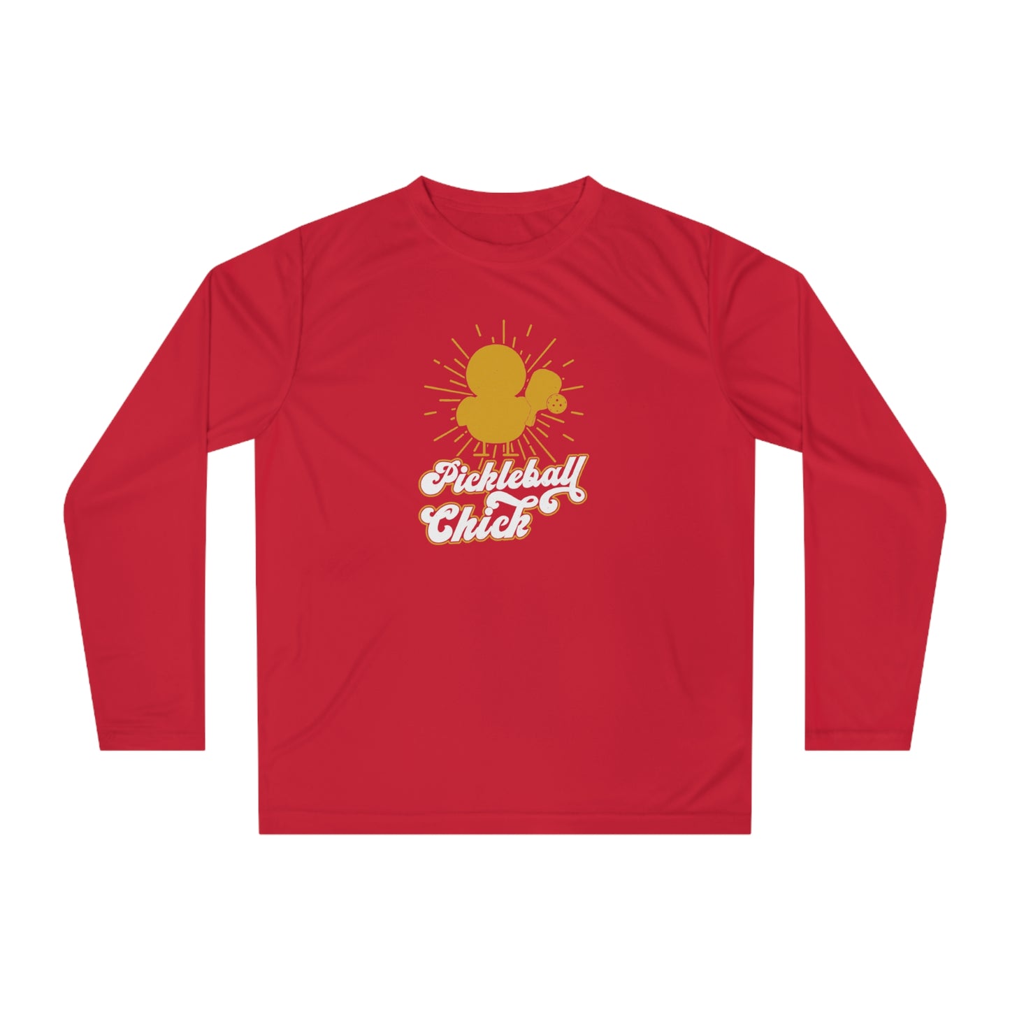 Women's Comfy Pickleball Long Sleeves top - Pickleball Chick Red