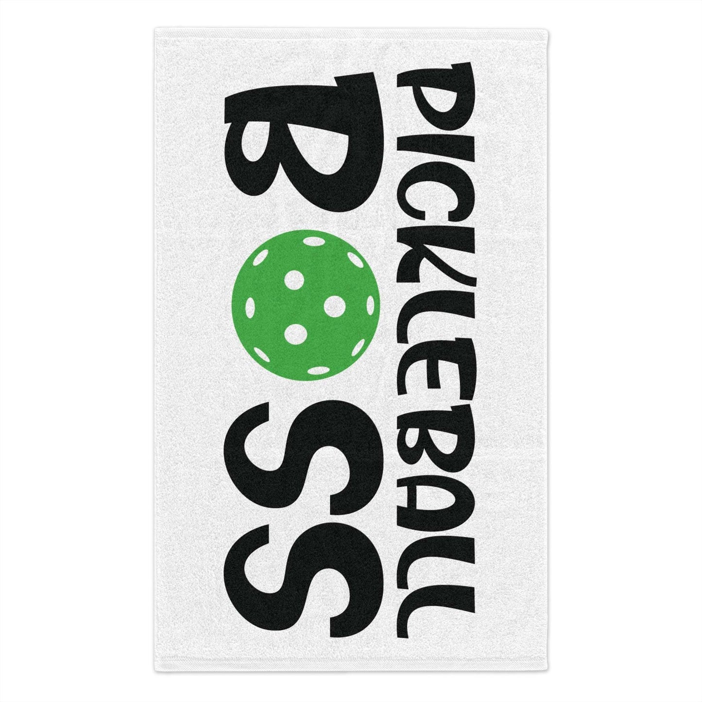 Pickleball Sporty Rally Towel - Pickleball Boss White