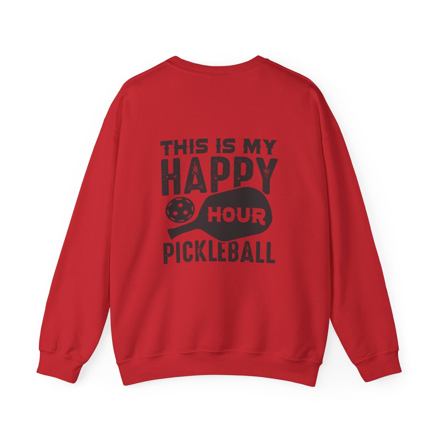 Men's Comfy Pickleball Sweatshirt - This Is My Happy Hour Pickleball