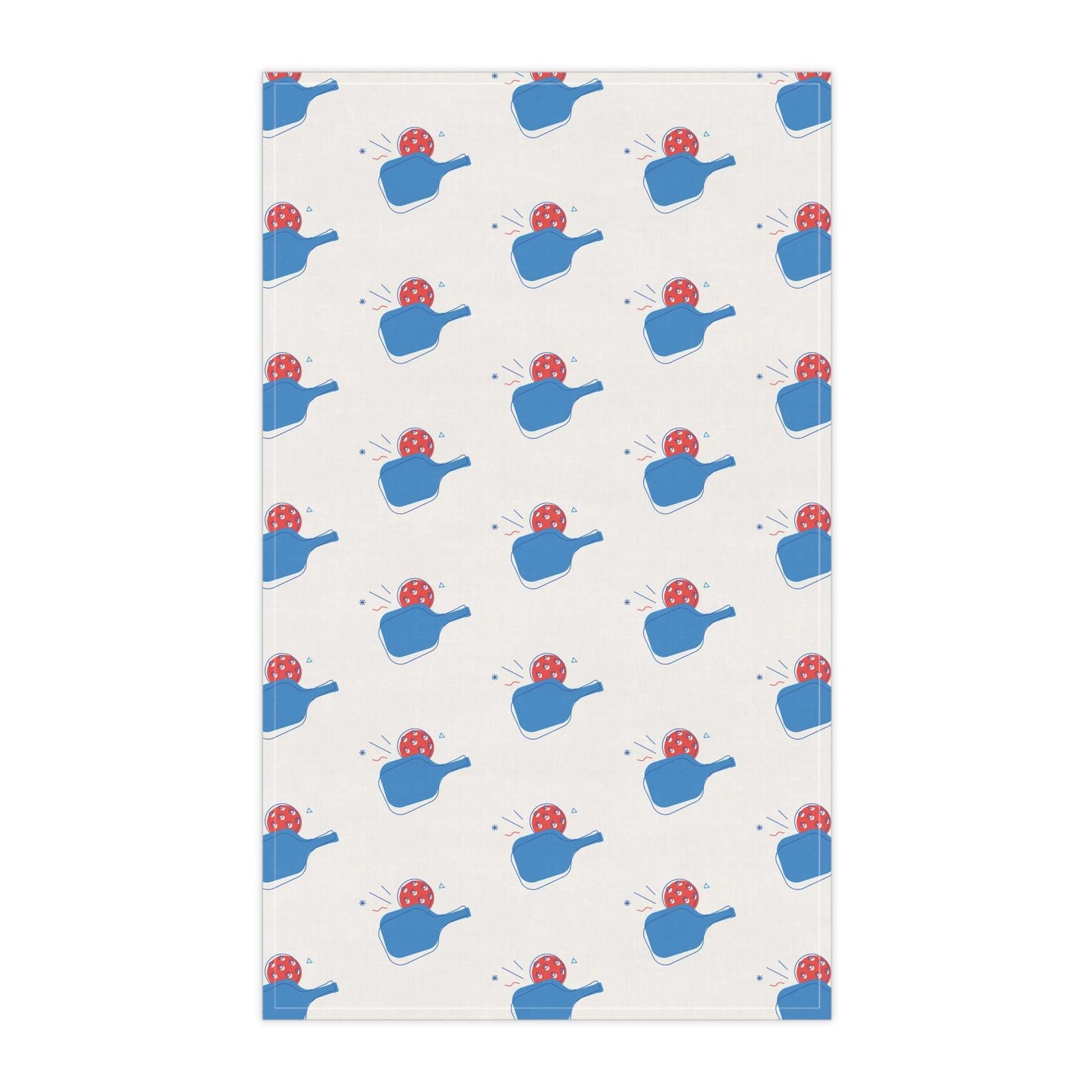 Pickleball Fun Tea Towel - Paddle and Ball Cotton Twill