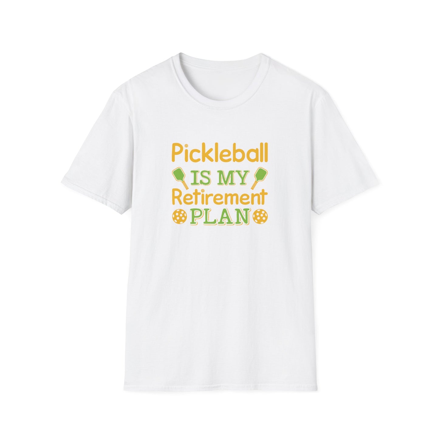 Women's Playful Pickleball T-shirt - Pickleball Is My Retirement Plan White