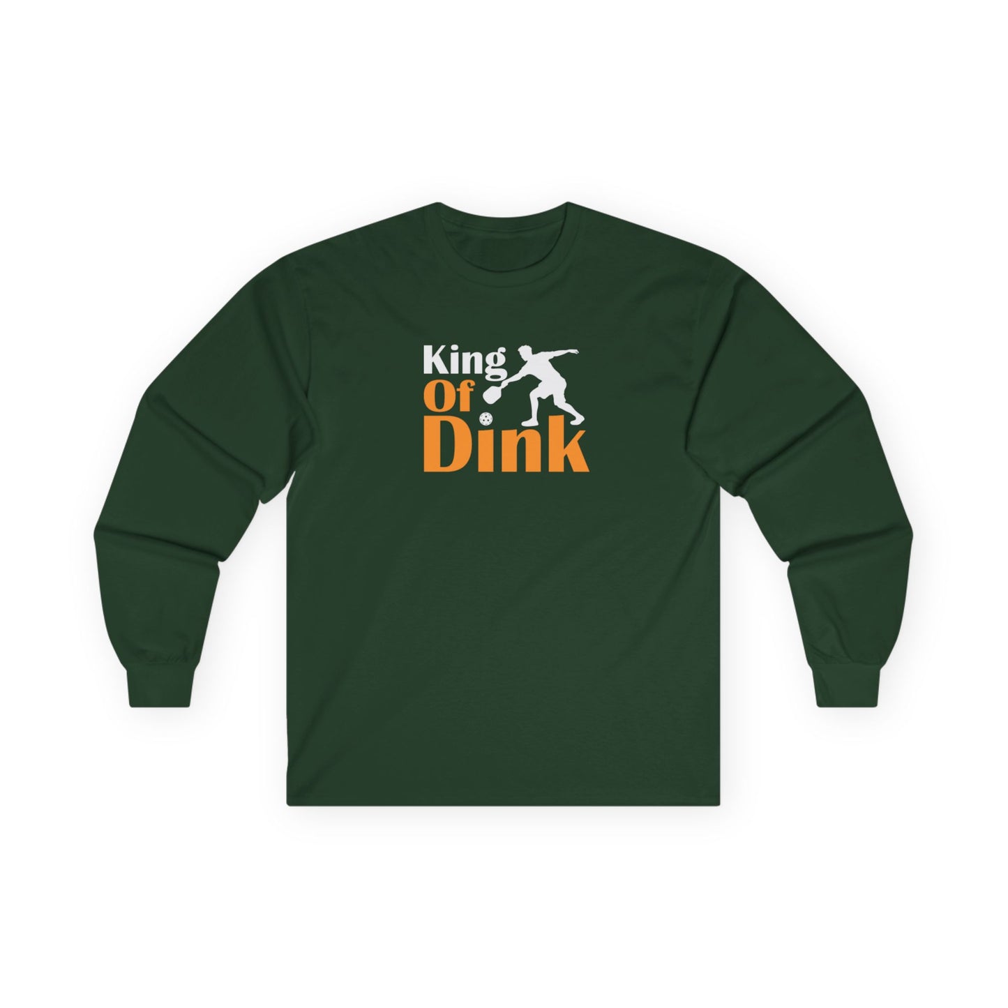 Men's Funny Pickleball Long Sleeves top - King of Dink Green