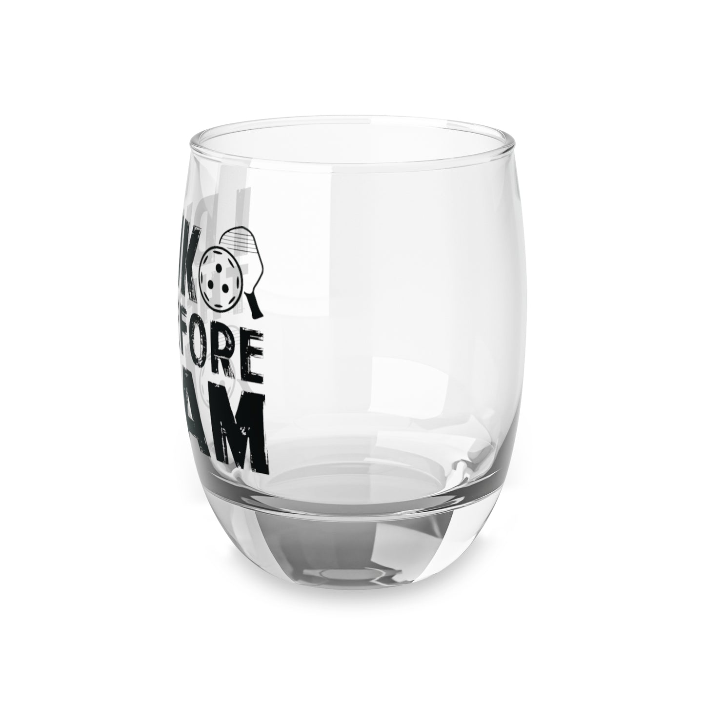 Pickleball Eye-Catching Whiskey Glass - I Dink Therefore I Am