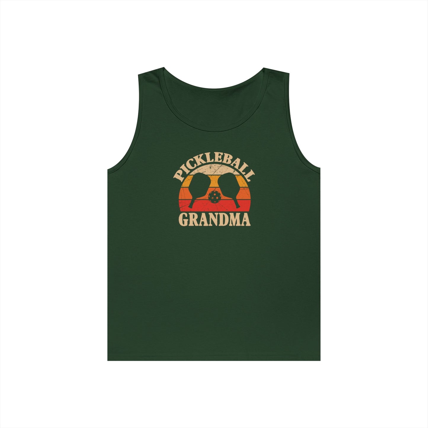 Women's Durable Pickleball Tank Top - Pickleball Grandma Green